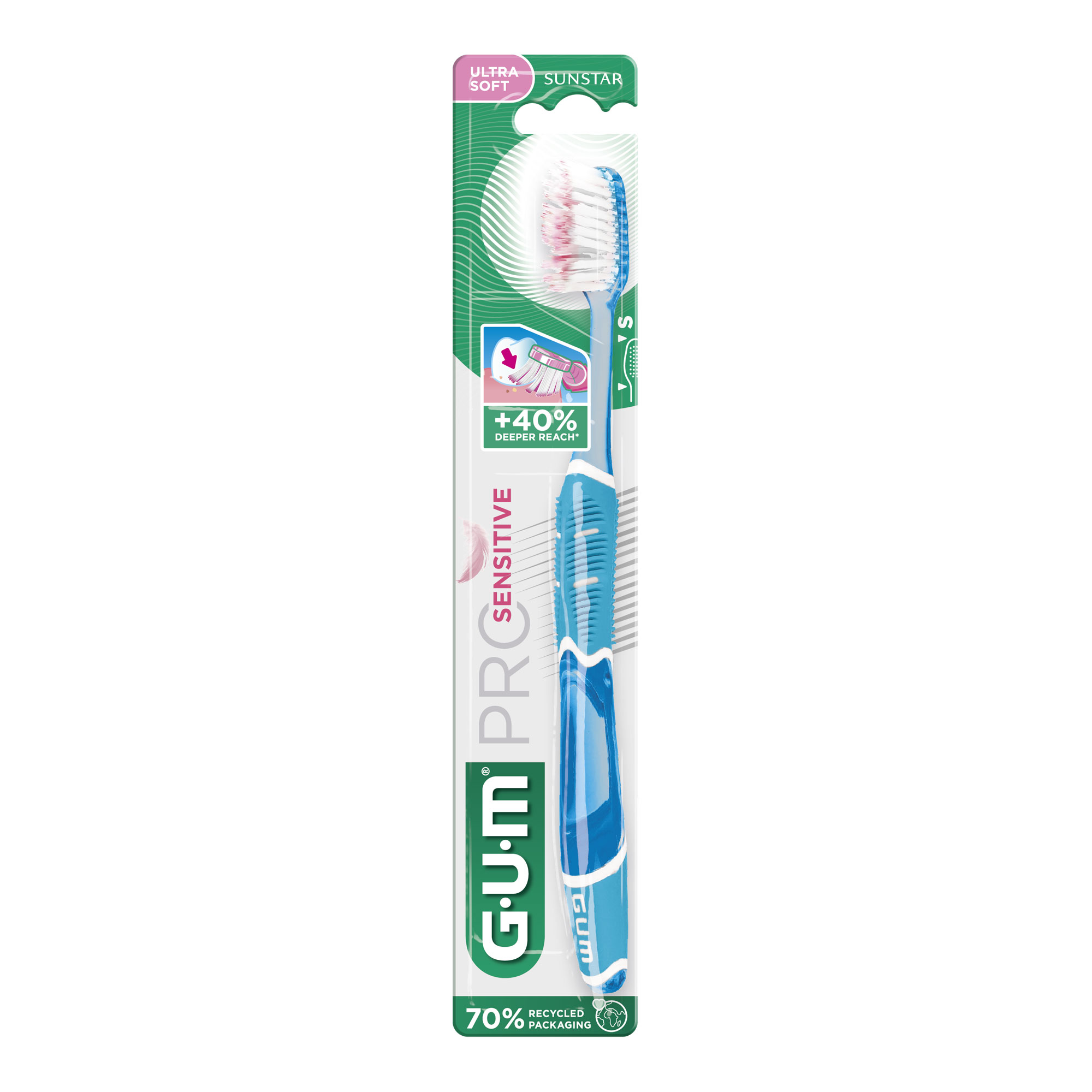 Extra weiche Zahnbürste für schmerzempfindliche Zähne.