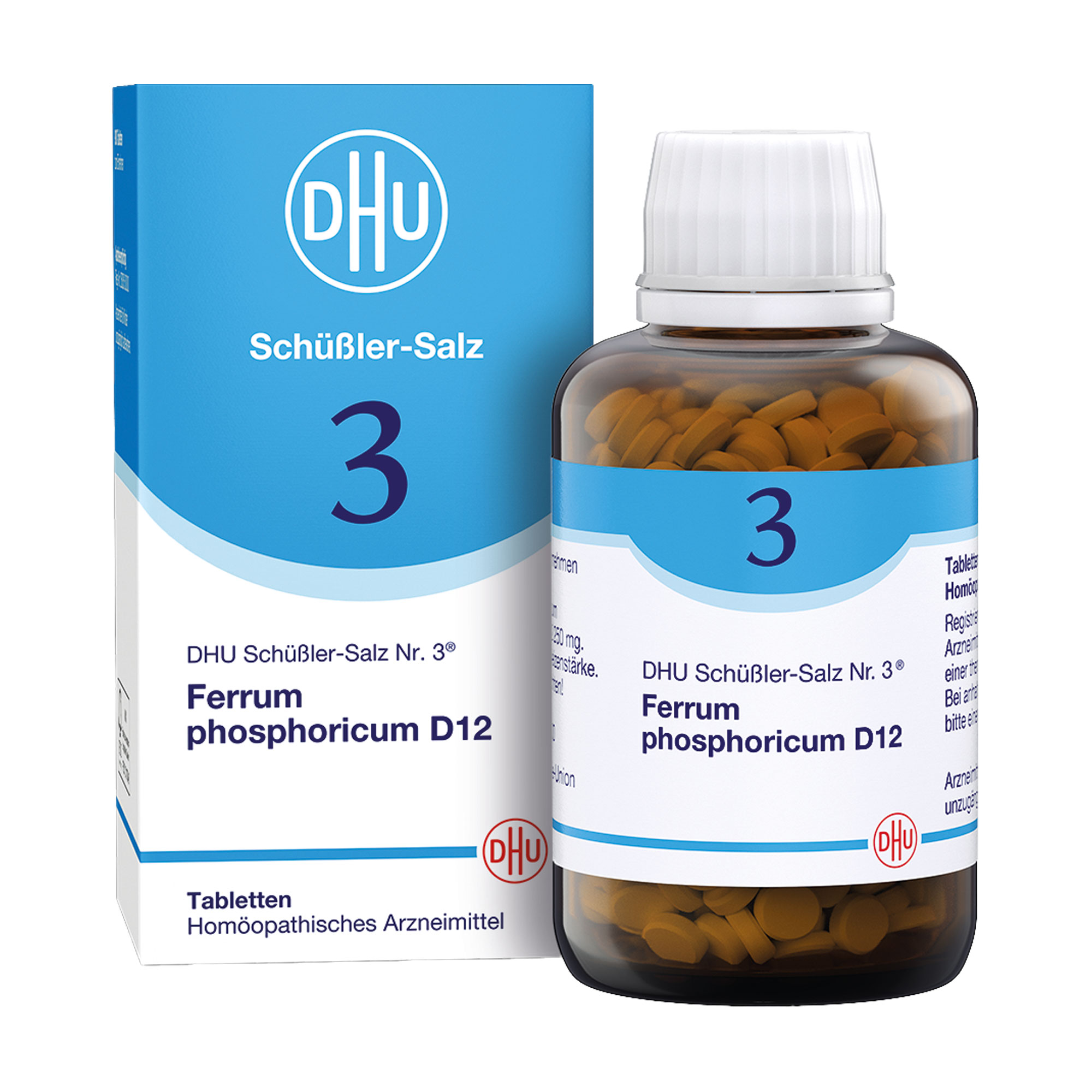Homöopathisches Arzneimittel mit Ferrum phosphoricum Trit. D12.