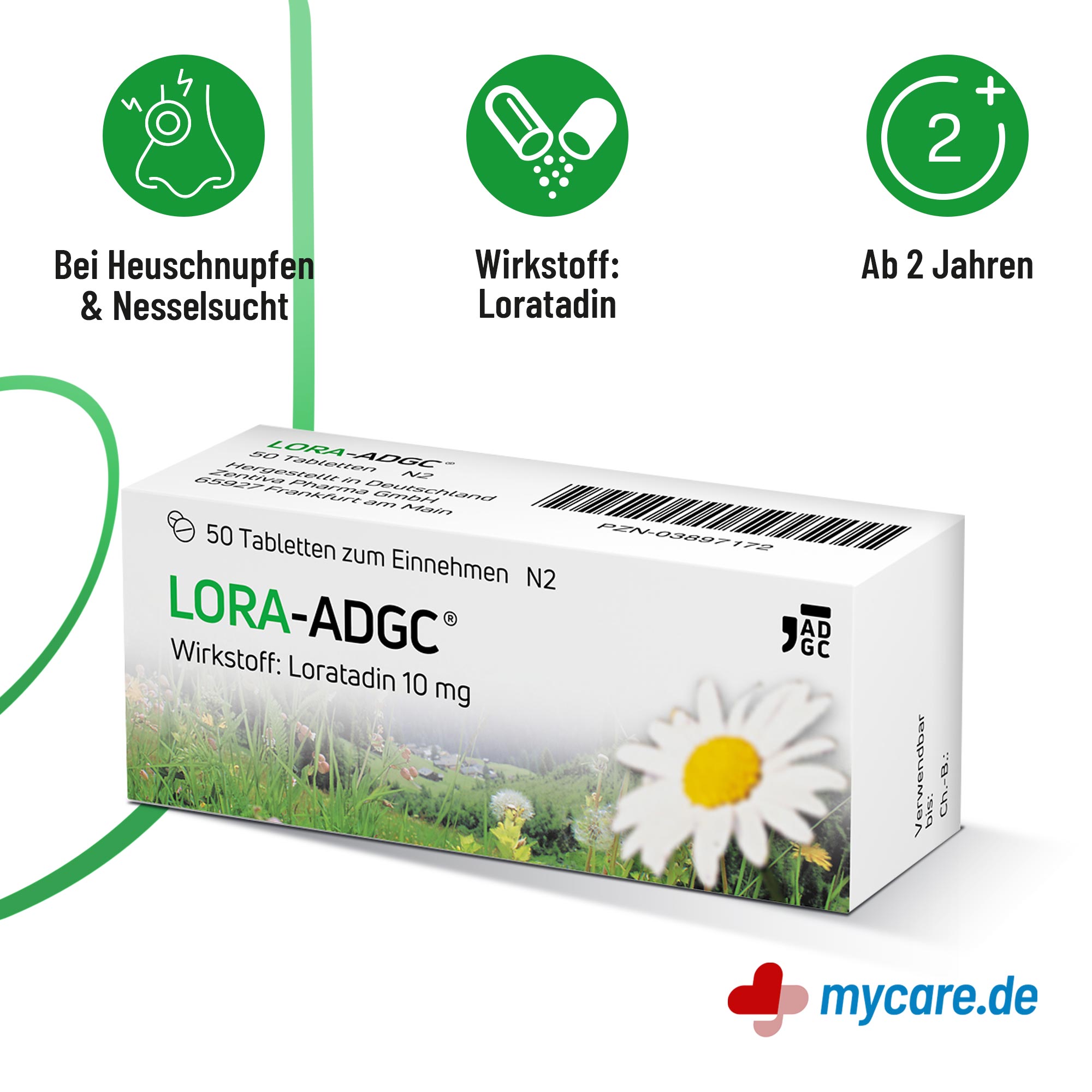 Infografik Lora-ADGC Tabletten Eigenschaften