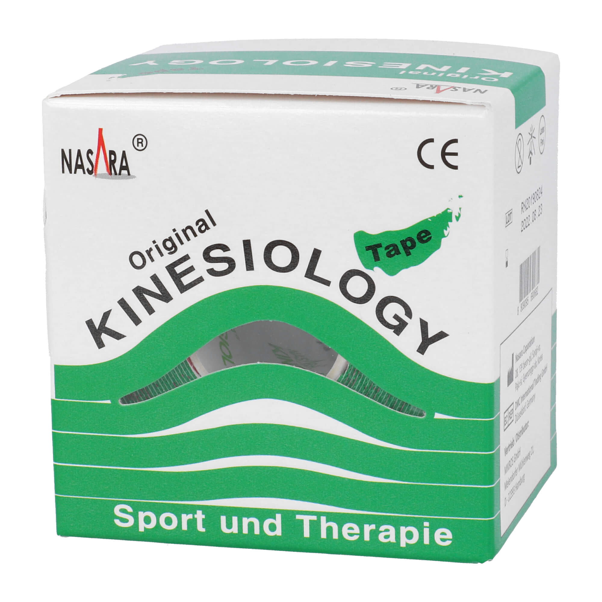 Kinesiology Tape für Sport und Therapie. Farbe: grün.