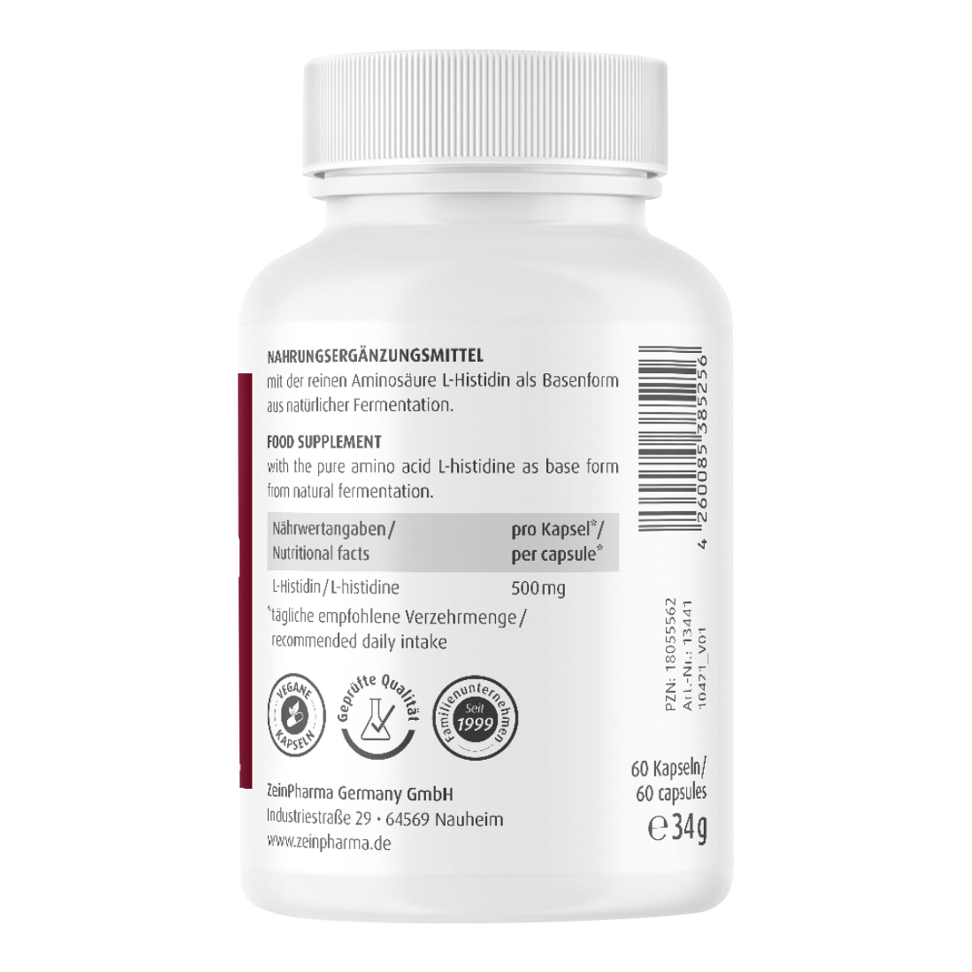L-Histidin 500 mg Kapseln