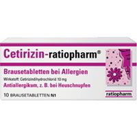 CETIRIZIN ratiopharm bei Allergien Brausetabletten