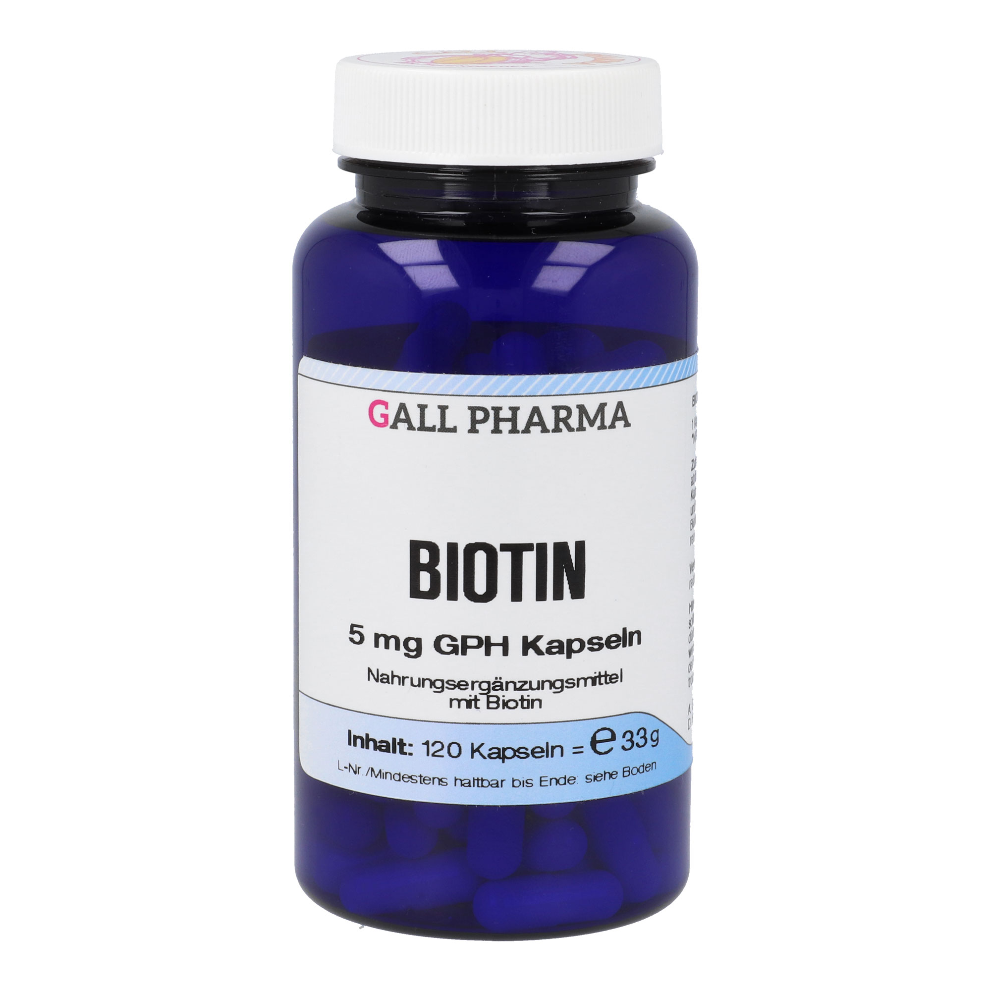 Nahrungsergänzungsmittel mit Biotin.