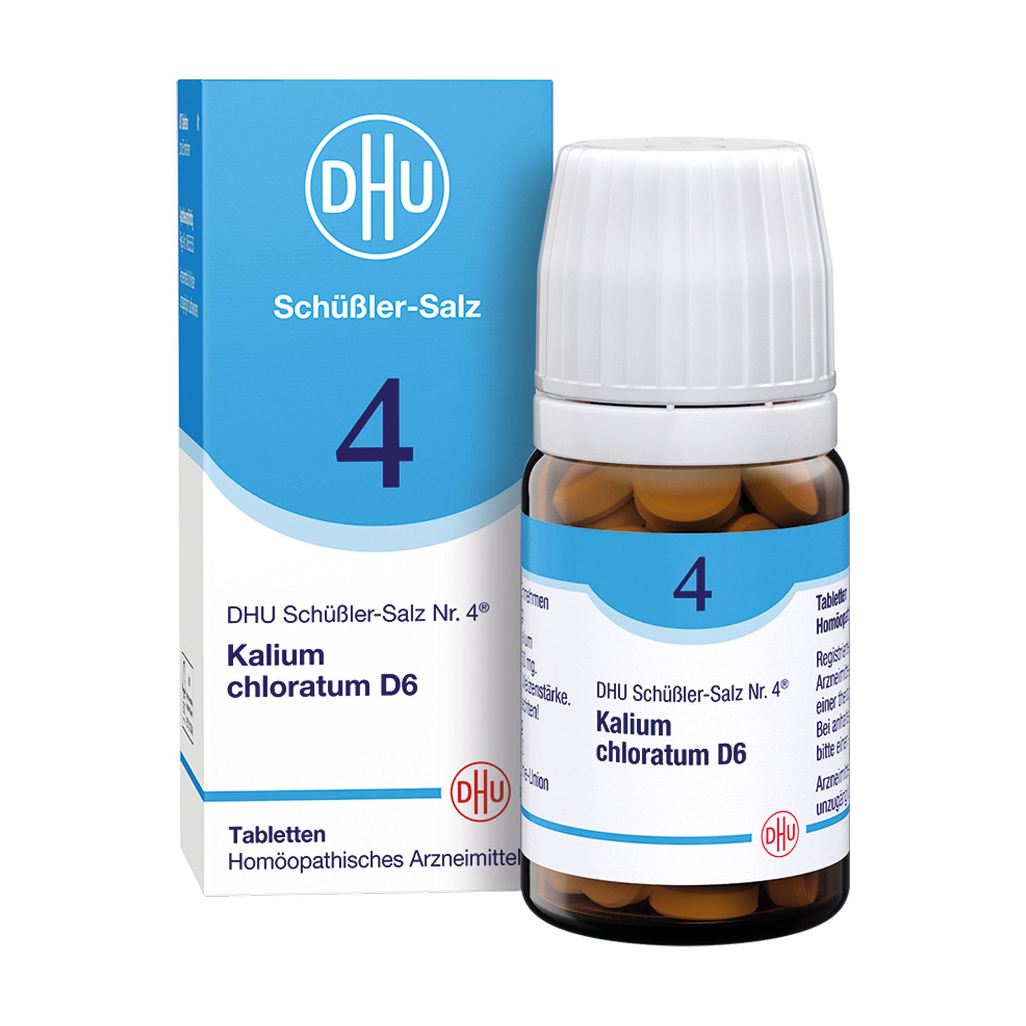 Homöopathisches Arzneimittel mit Kalium chloratum Trit. D6.