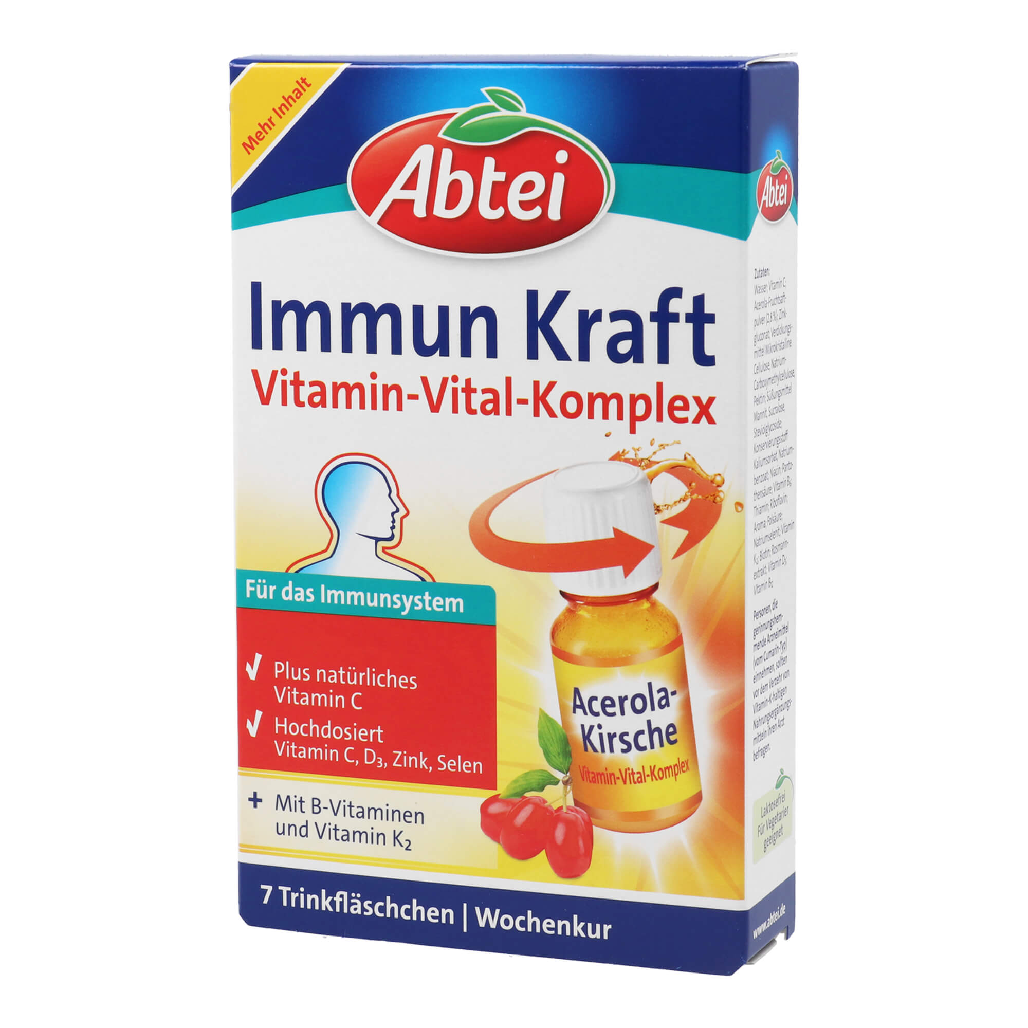 Nahrungsergänzungsmittel mit Acerola-Kirsche. Zur Stärkung des Immunsystems.