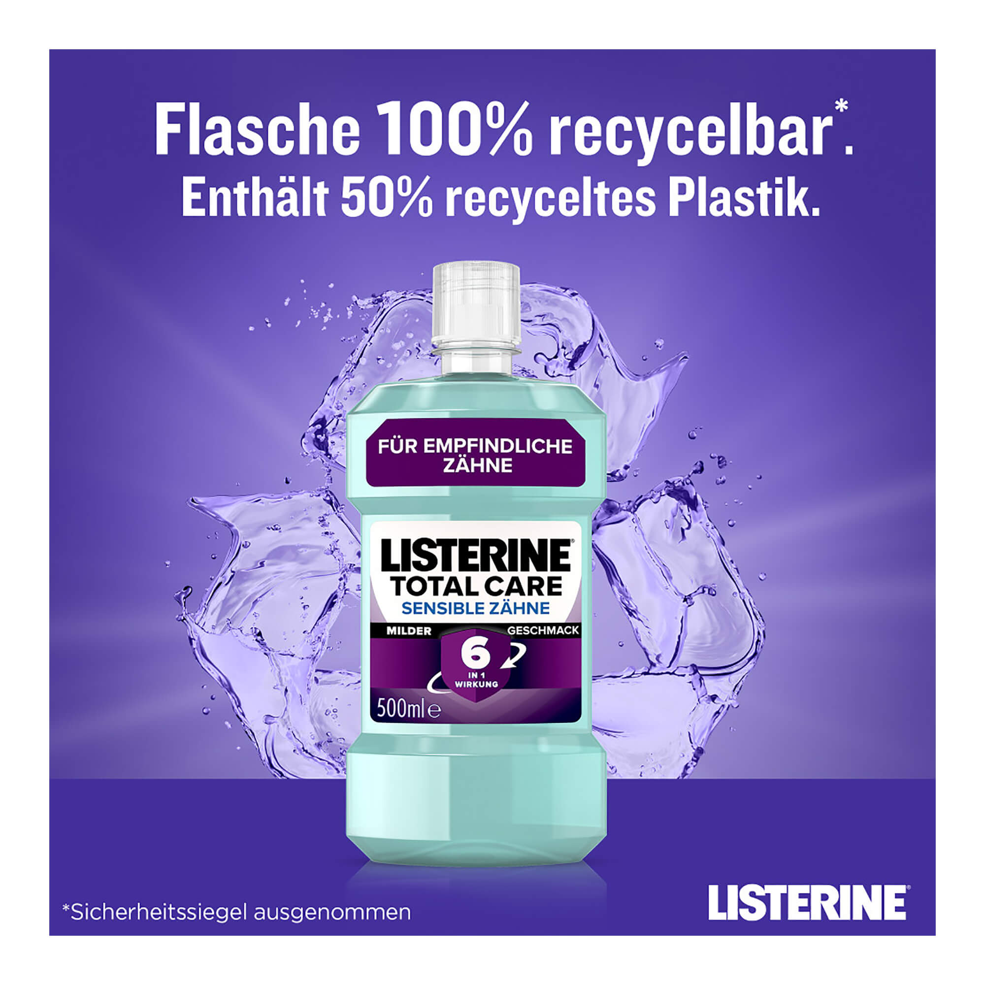 Listerine Total Care Sensible Zähne recycelbar