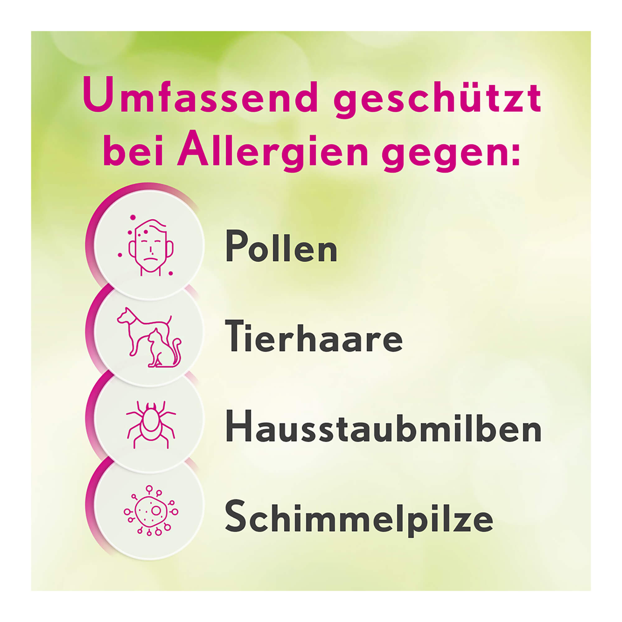 Vividrin Azelastin Grafik Schutz bei Allergien