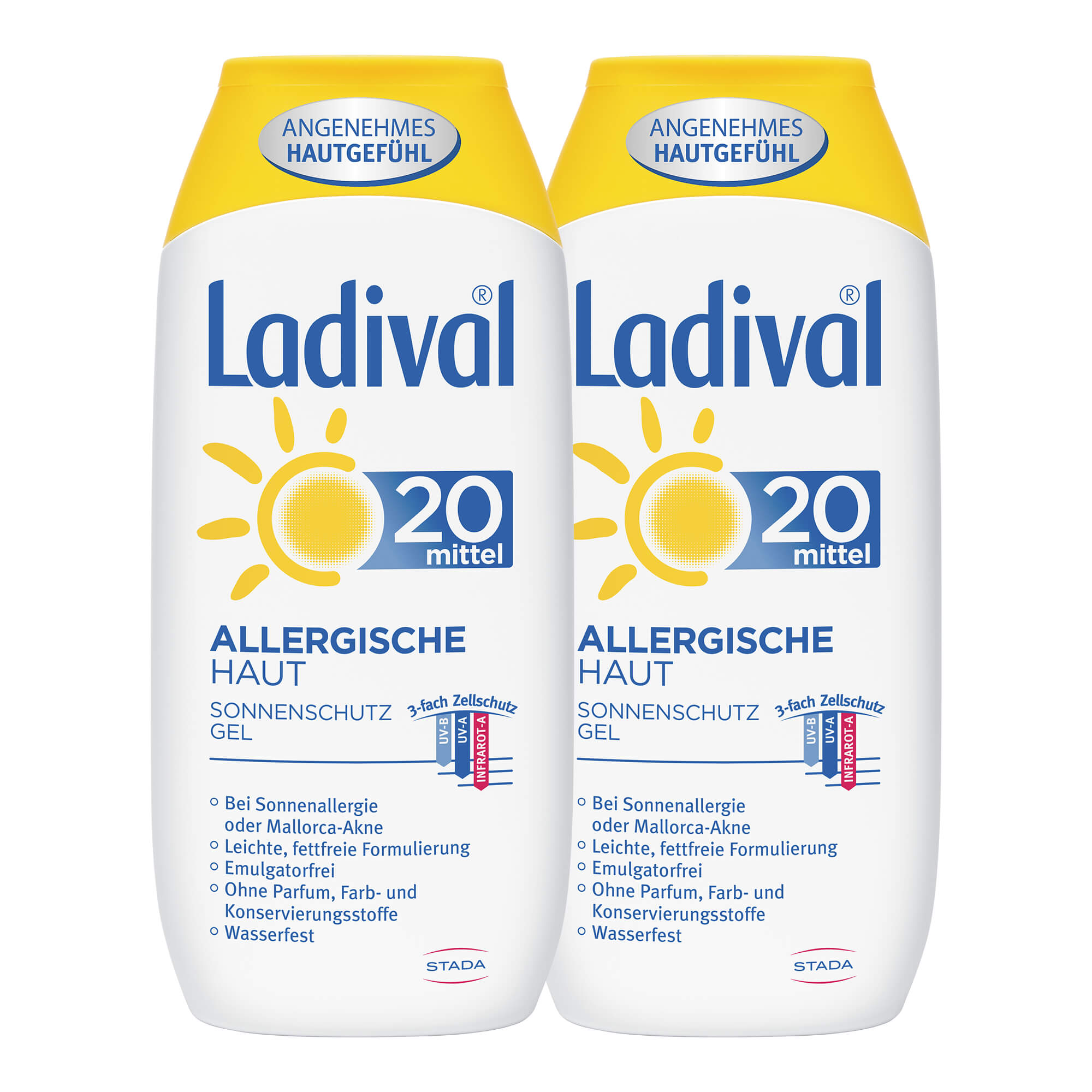 Sonnenschutz für zu Allergien neigende Haut. Mit LSF 20. Doppelpack.