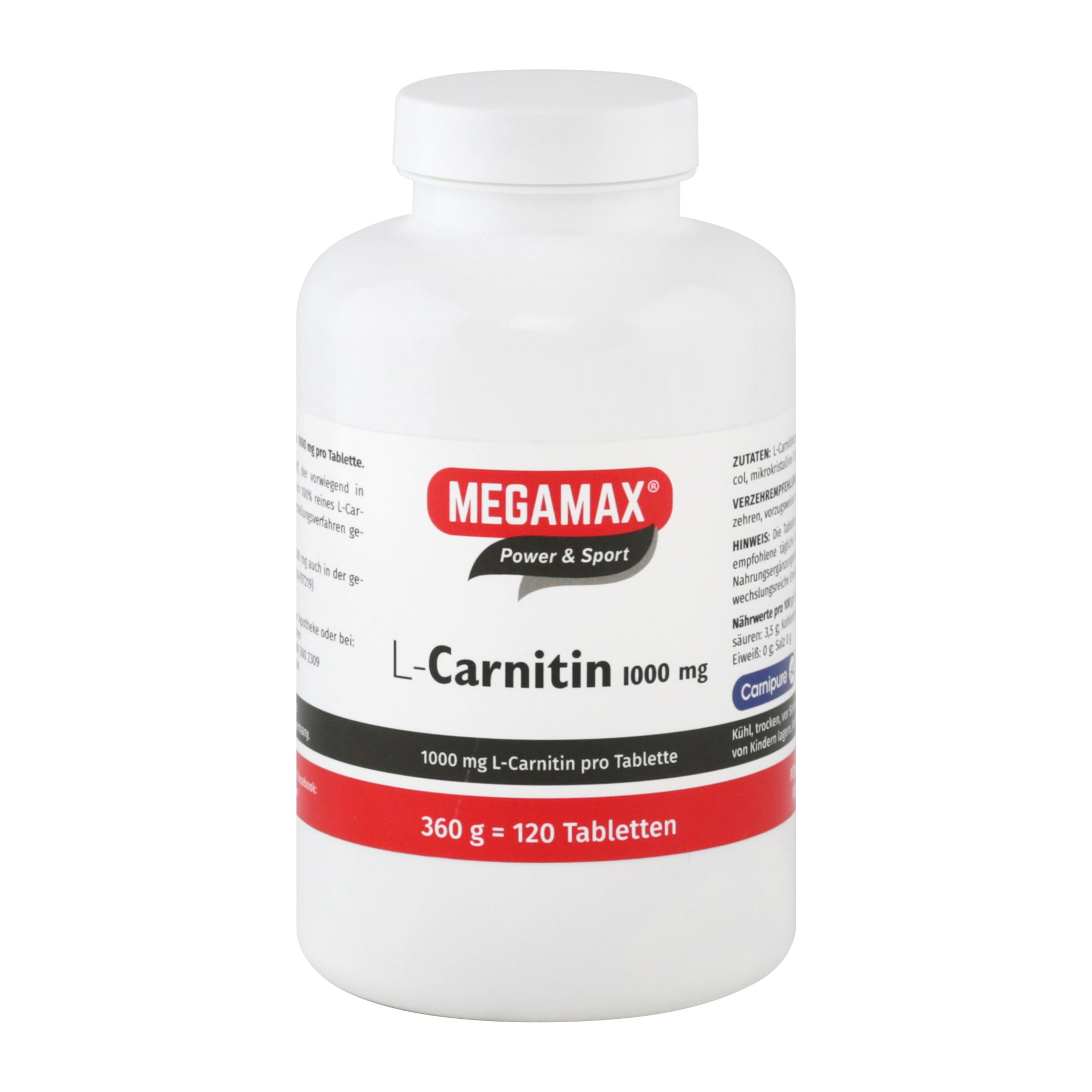 Nahrungsergänzungsmittel L-Carnitin.