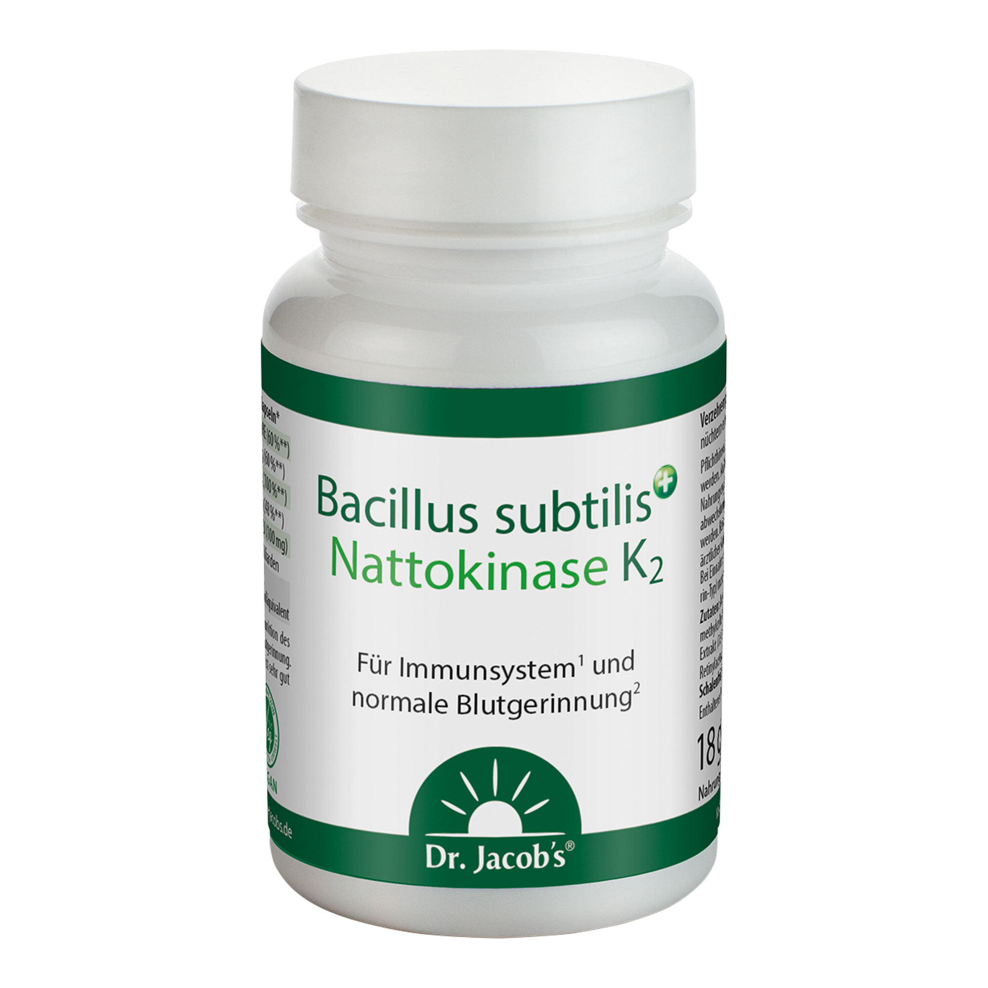 Nahrungsergänzungsmittel mit dem Bakterienstamm Bacillus subtilis CU1 und Nattokinase mit hoher Enzymaktivität.