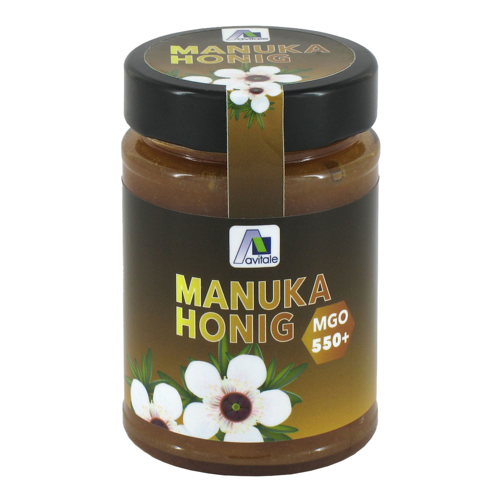 Honig aus Neuseeland mit mindestens 550 mg Methylglyoxal (MGO) pro Kilogramm Honig.