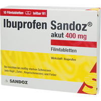 IBUPROFEN Sandoz akut 400 mg Filmtabl.