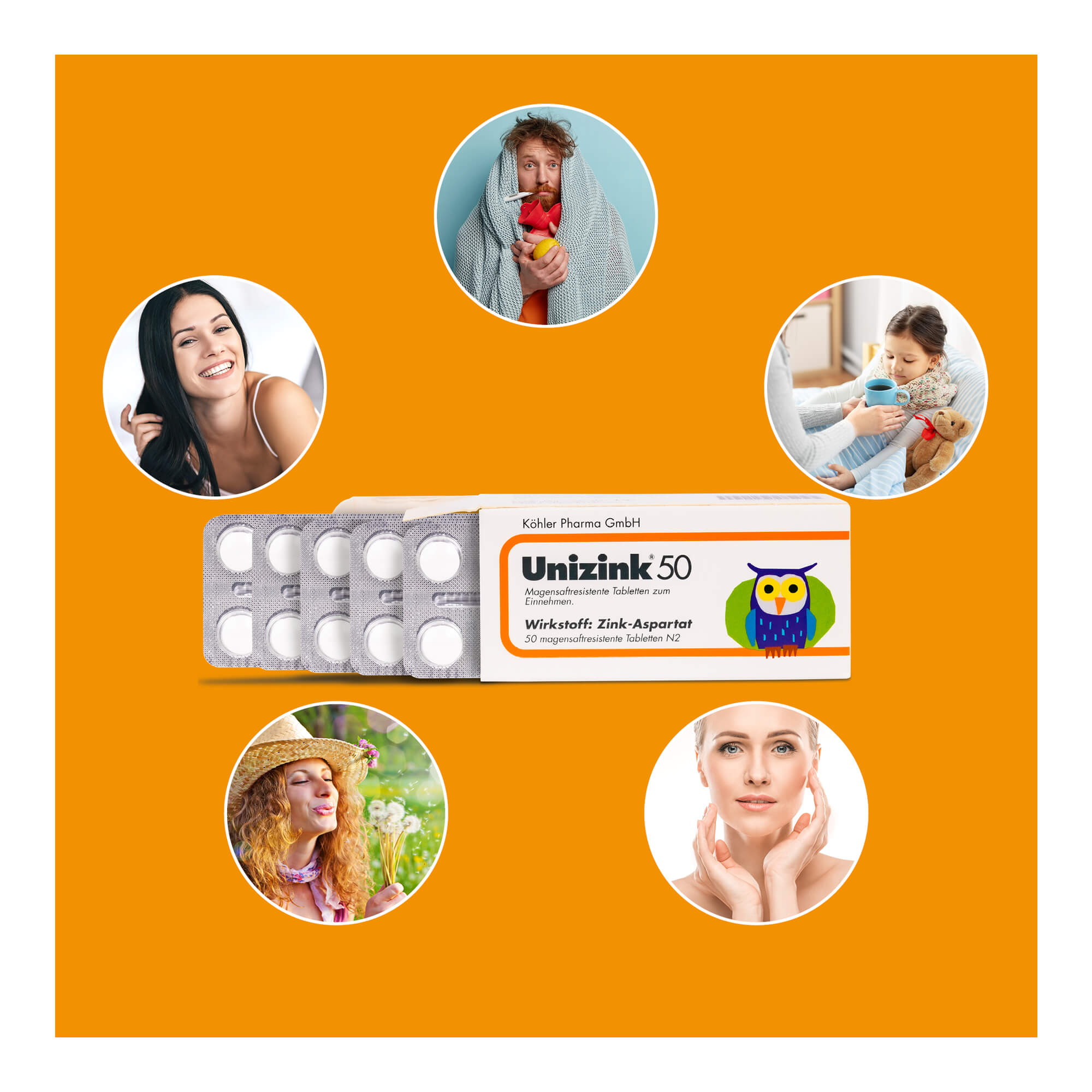 Unizink 50 magensaftresistente Tabletten Anwendungsgebiete