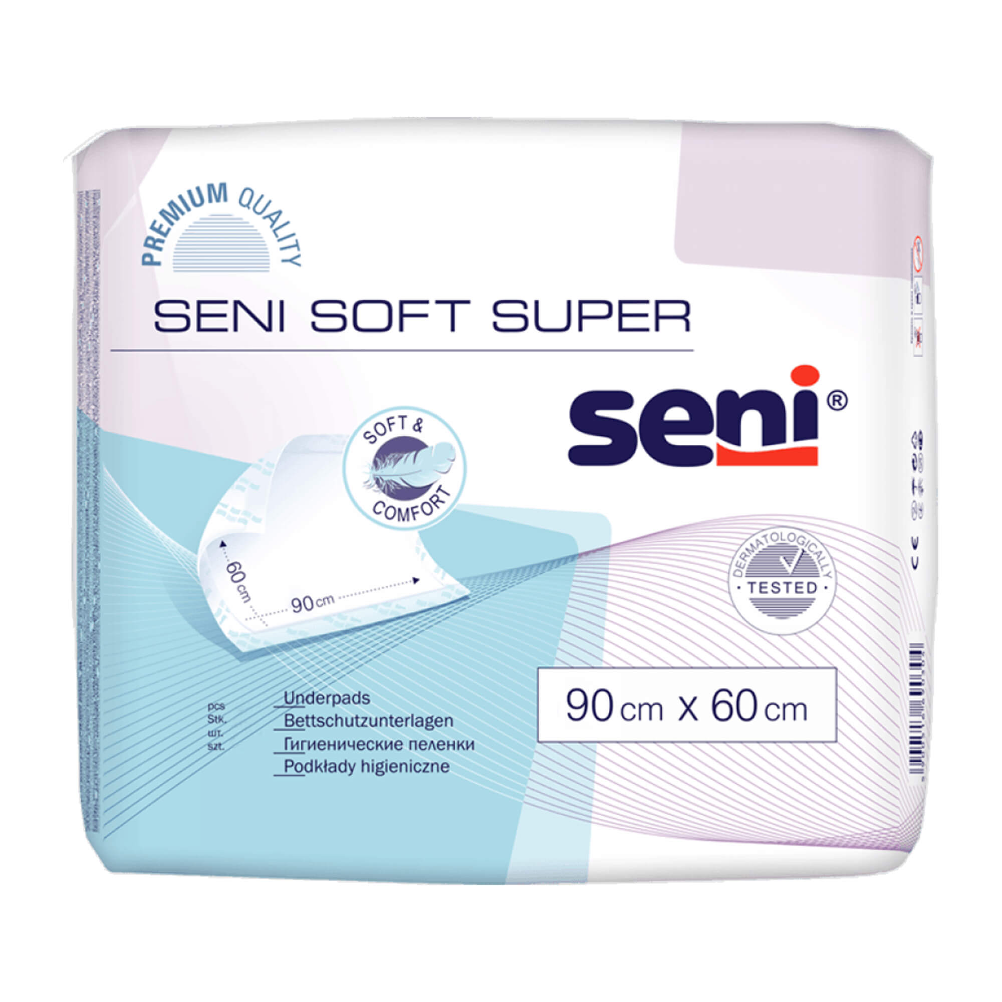 Spezielle Unterlagen von SENI Soft garantieren einen zuverlässigen Schutz für das Bett oder den Rollstuhl.