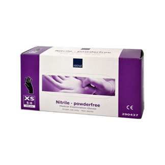 Abena Nitril-Handschuhe puderfrei Größe XS (5-6), schwarz.