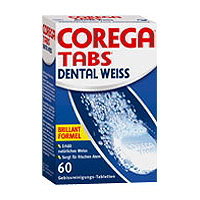 Corega Tabs Dental Weiss damit Sie Ihren Zahnersatz weiß erhalten.