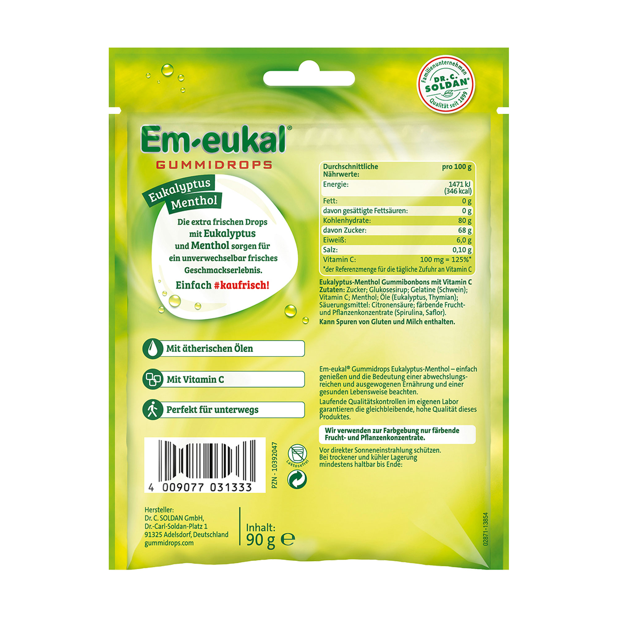 Em-eukal Eukalyptus-Menthol zuckerhaltig Rückseite