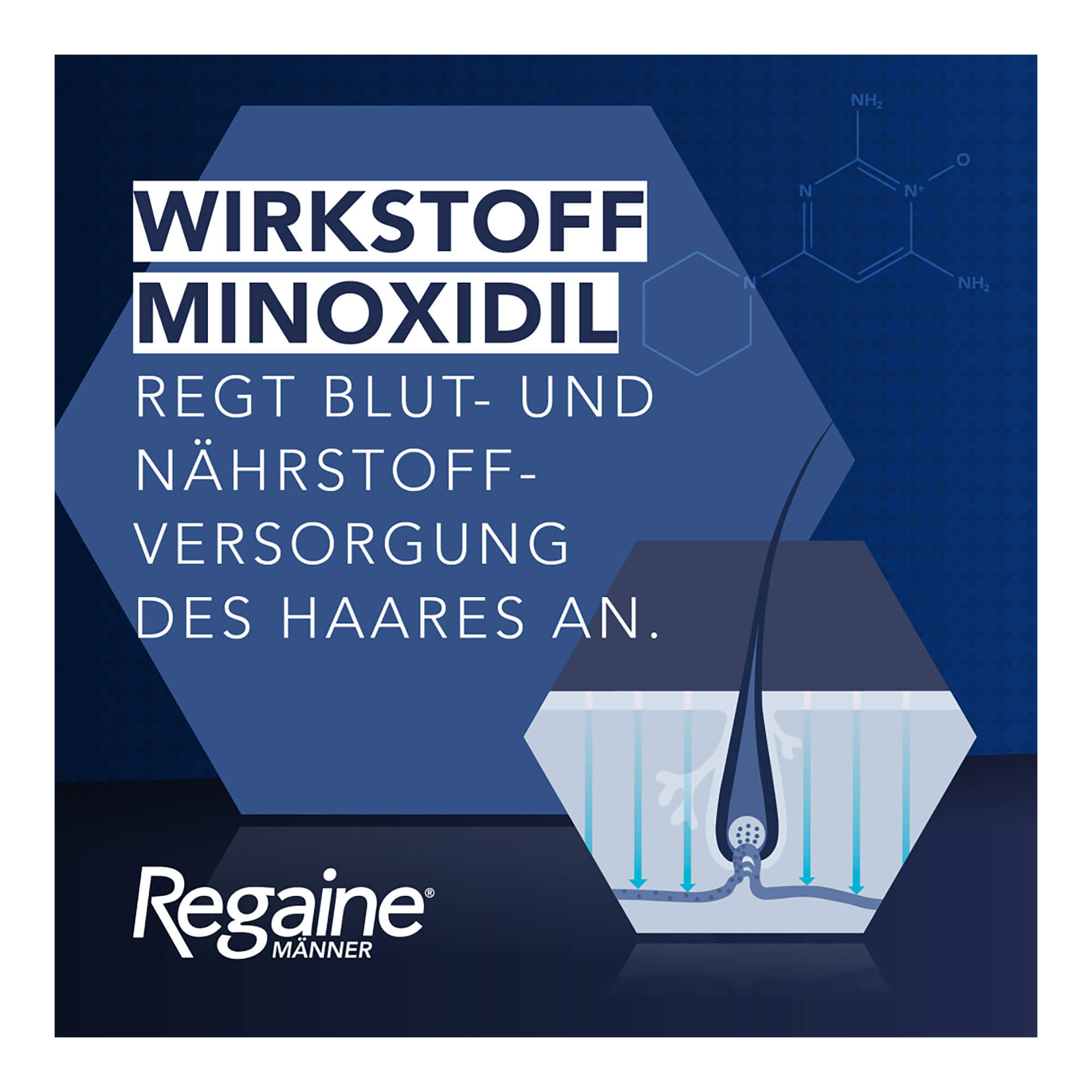 Grafik Regaine Männer Schaum Wirkstoff Minoxidil