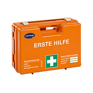 Erste Hilfe-Koffer für Betriebe, Vereine und Haushalte.
