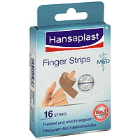 Hansaplast med Finger Strips für alltägliche kleine Hautverletzungen.