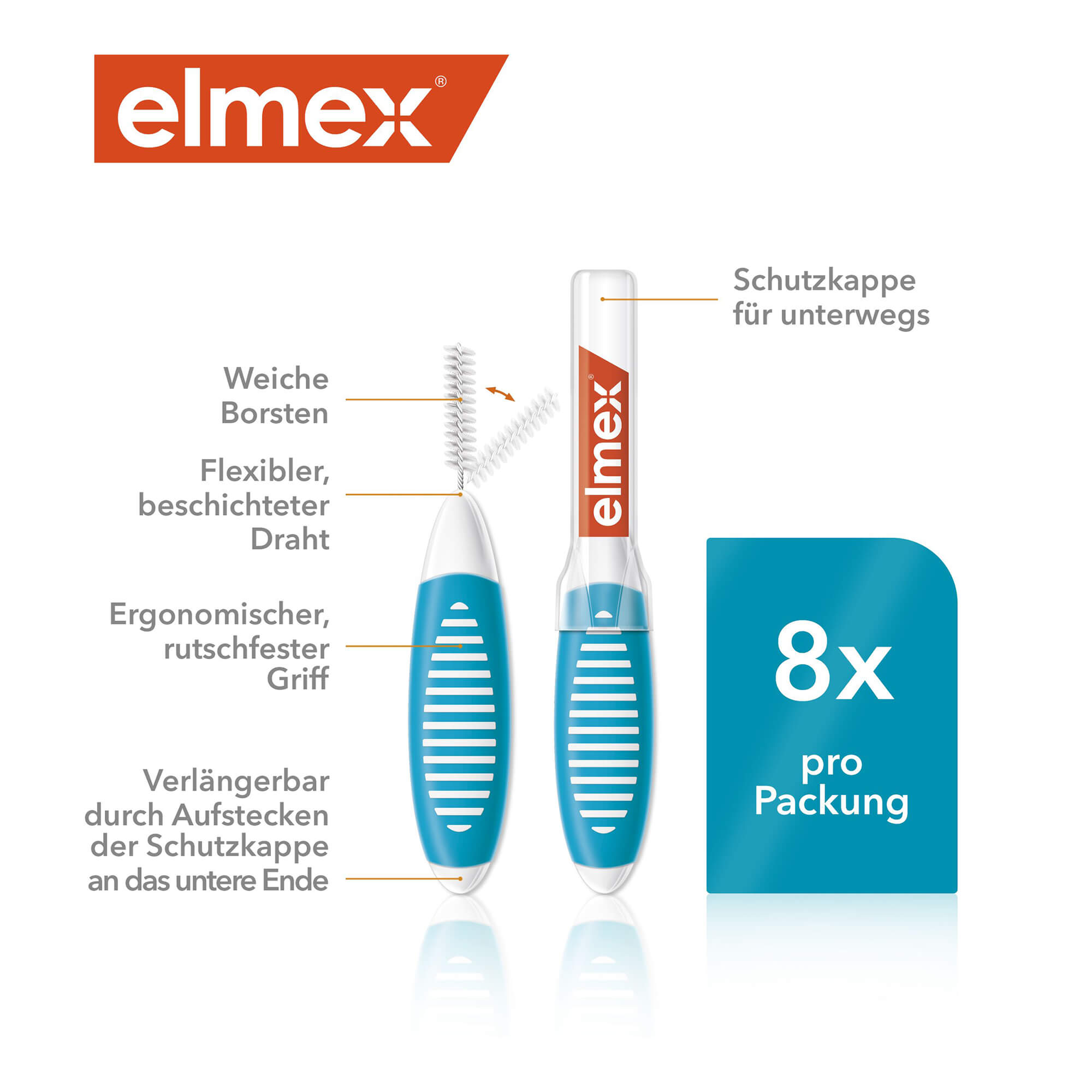 Elmex Interdentalbürsten ISO Gr. 3 blau 0,6 mm