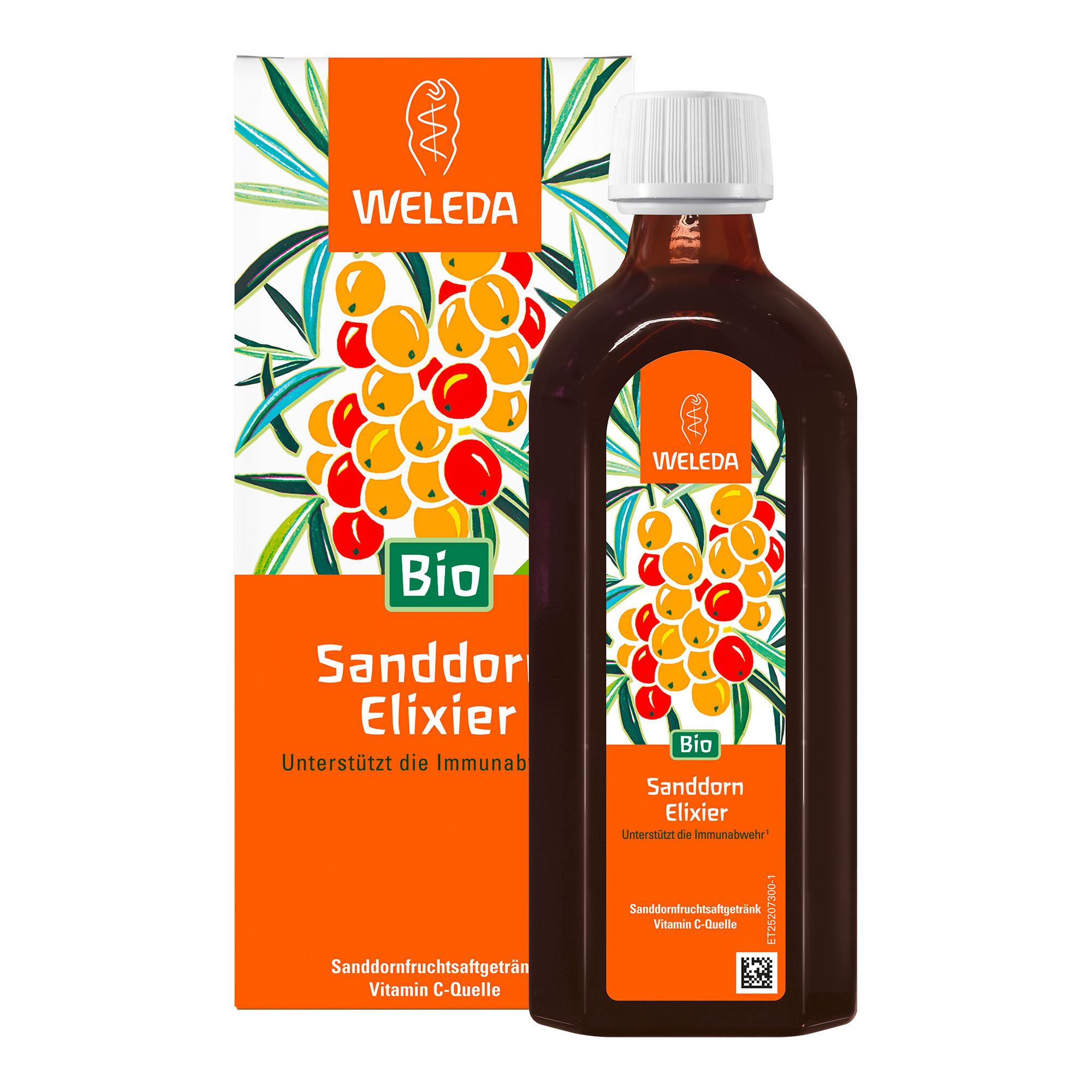 Sanddorn Elixier hilft gegen Müdigkeit und Erschöpfung, unterstützt mit Vitamin C die Immunabwehr und schützt die Zellen vor dem antioxidativem Stress - angenehm gesüßt mit Bio Rohrzucker und H