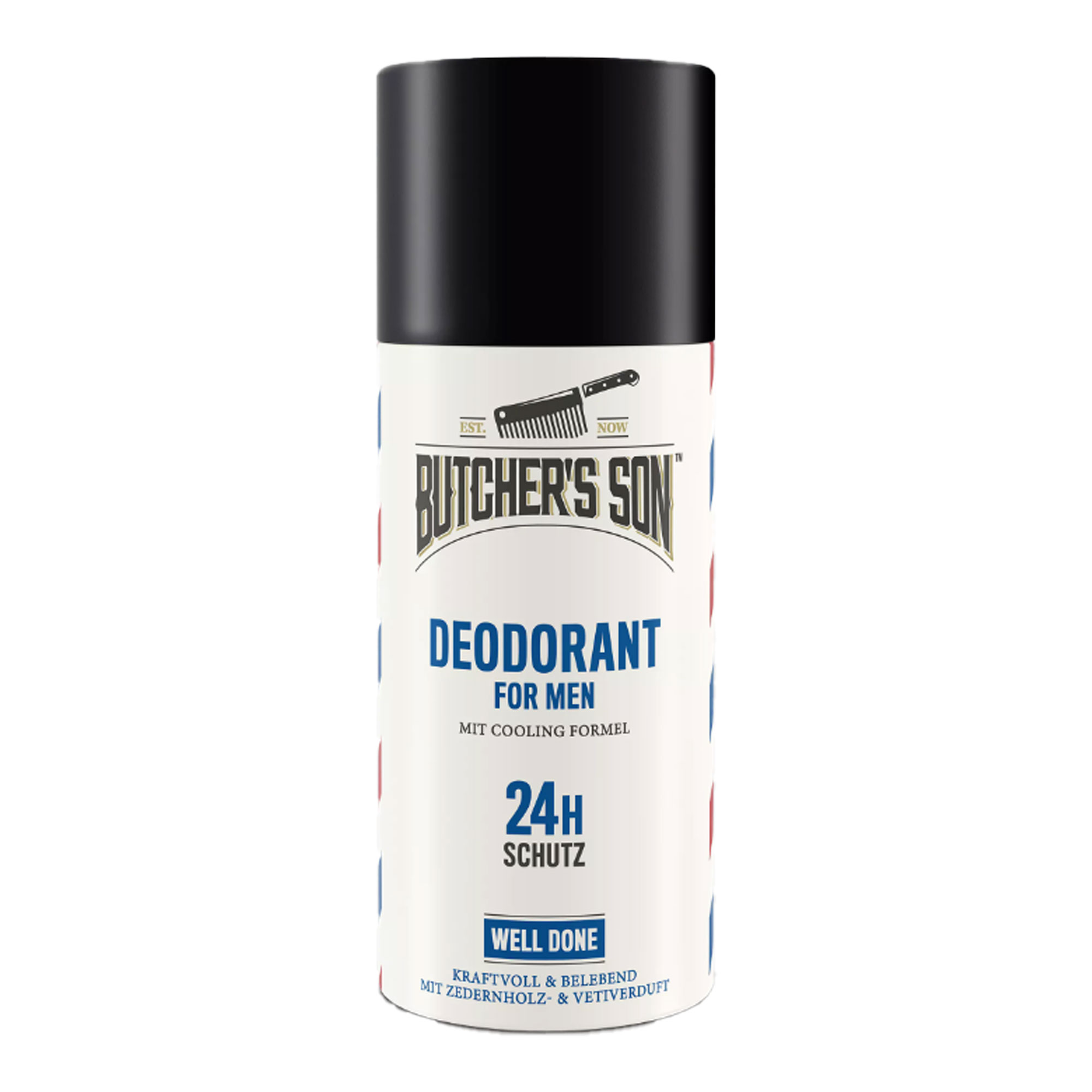Deodorant mit 24h Stunden Schutz Komplex. Ohne Aluminium. Mit Zedernholz & Vetiverduft.