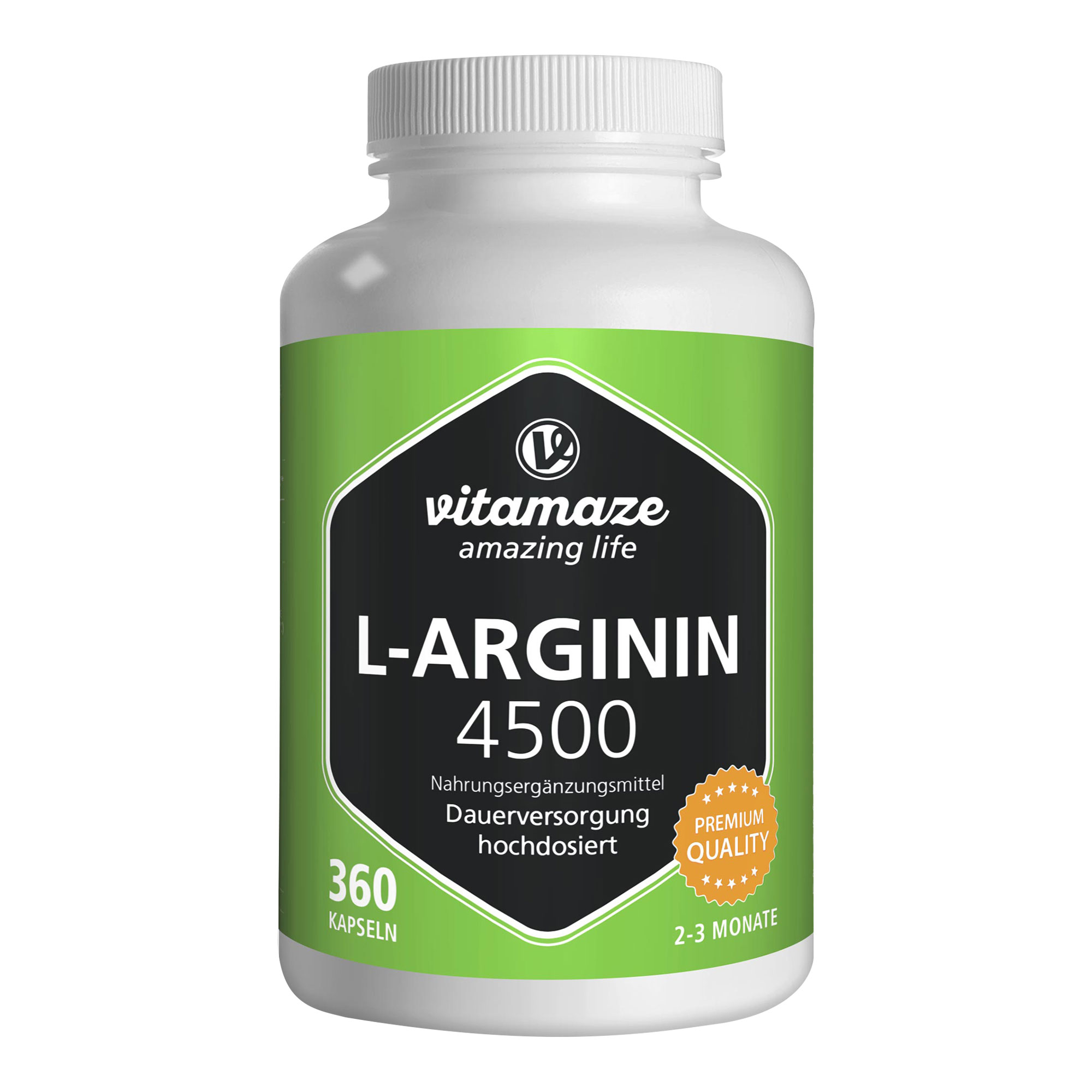 Nahrungsergänzungsmittel mit hochdosiertem L-Arginin.