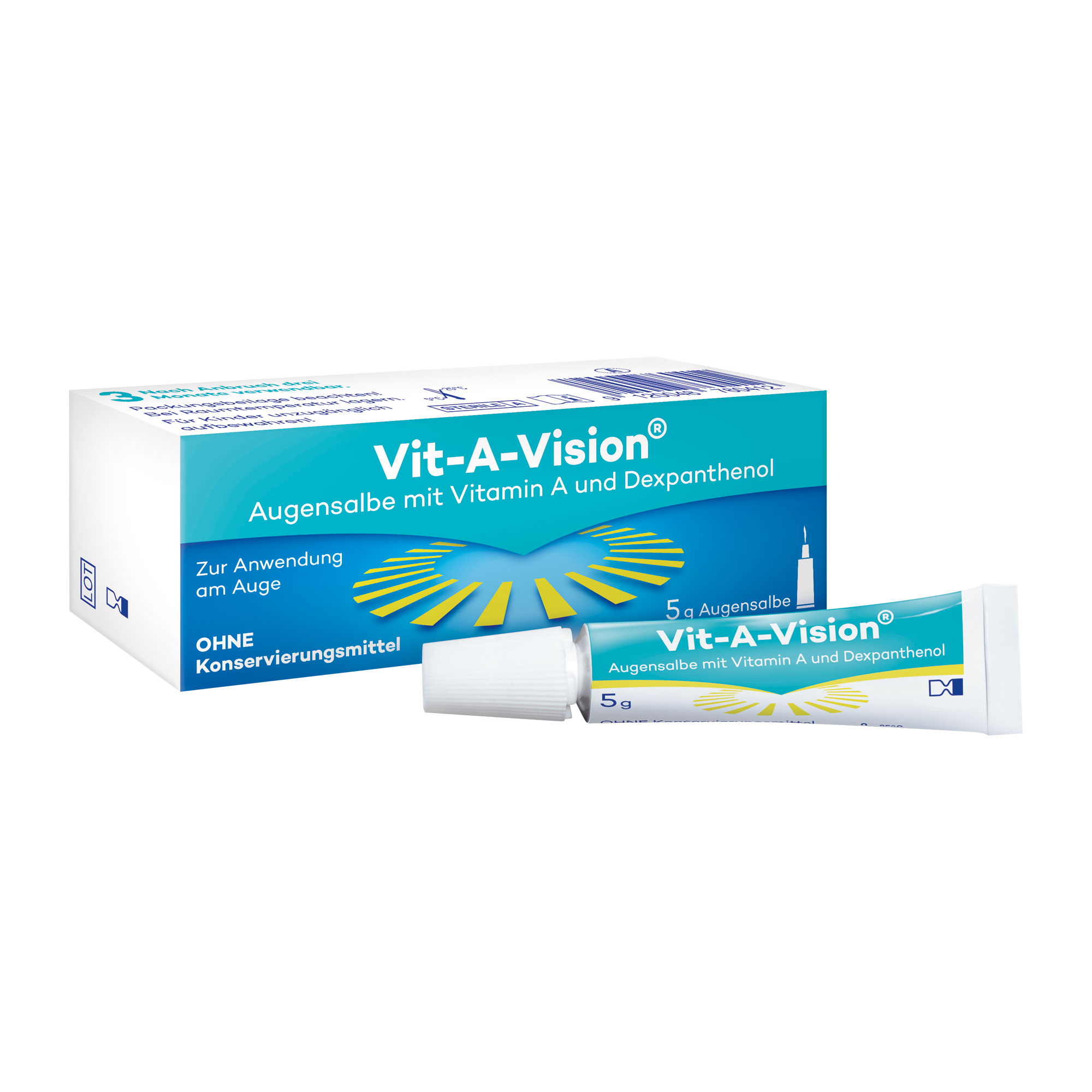 Augensalbe mit Vitamin A, Vitamin E und Dexpanthenol ohne Konservierungsmittel.