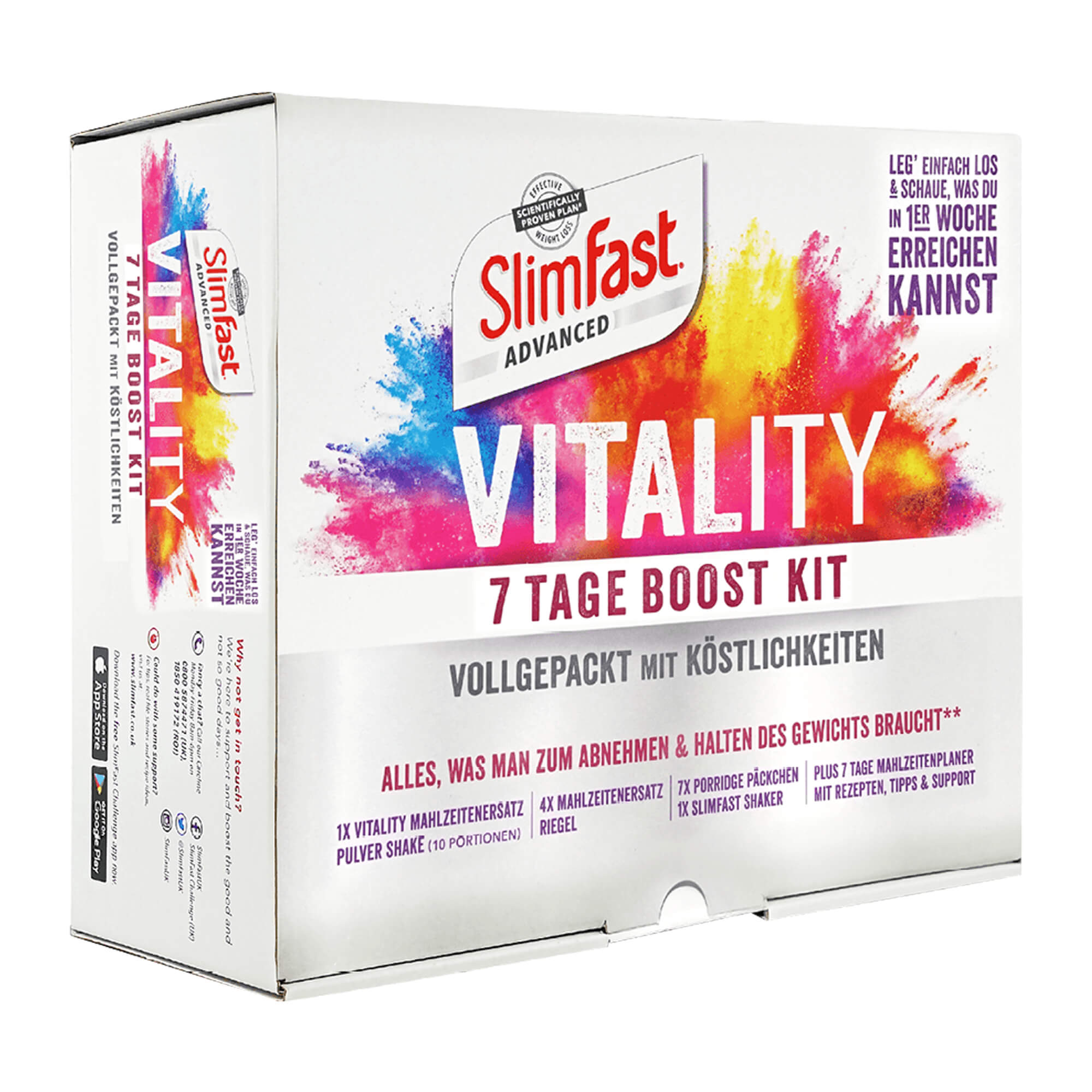 SlimFast Starter Kit inklusive Mahlzeitenplaner.