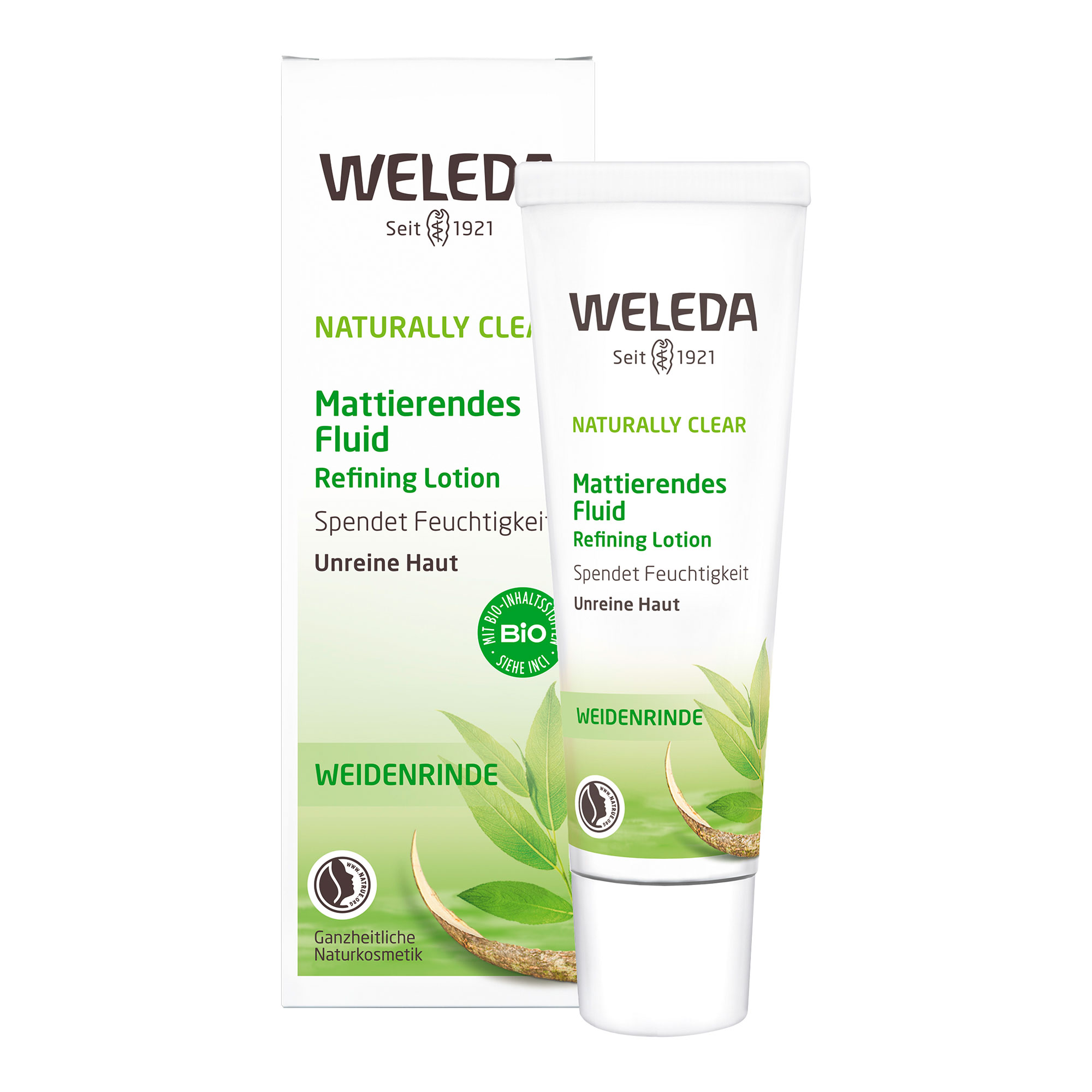 Mattierende Naturkosmetik Feuchtigkeitscreme für unreine Haut, reduziert Hautglanz & bekämpft Hautunreinheiten.