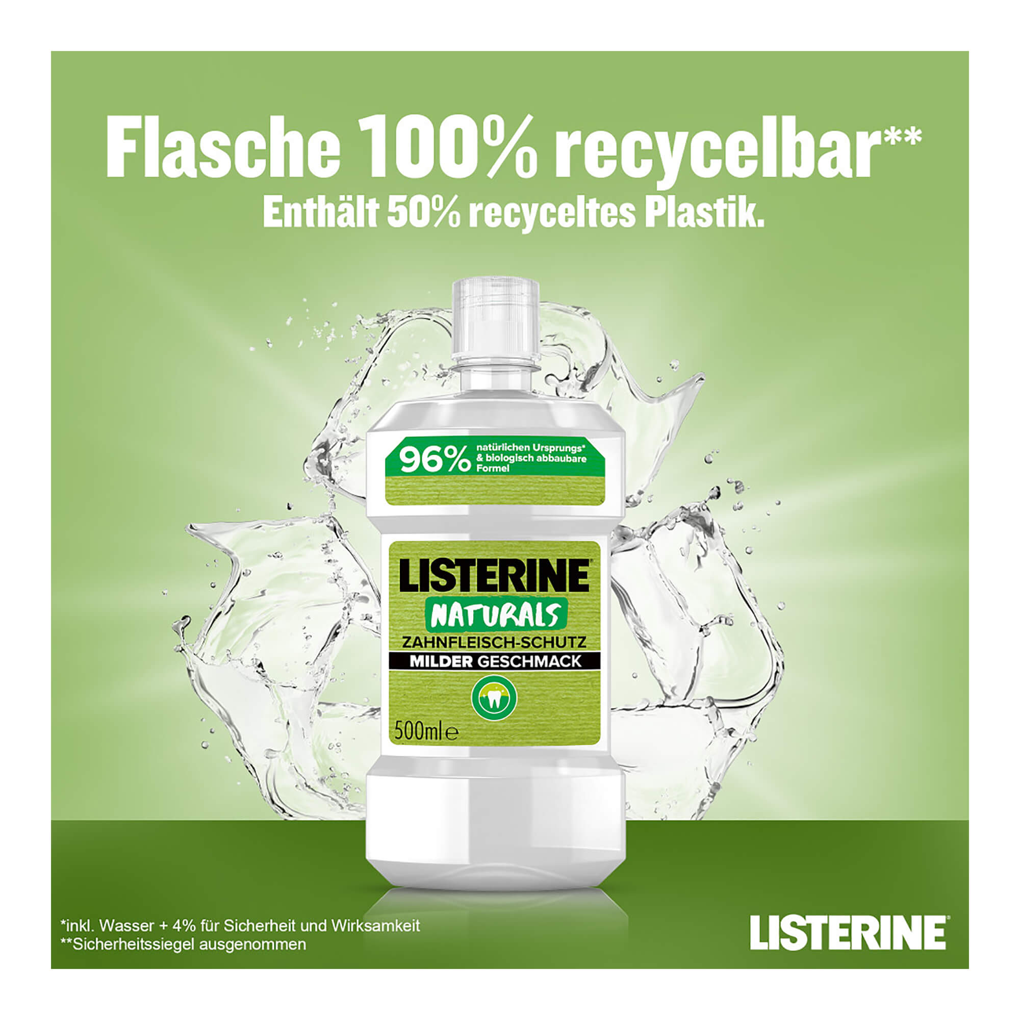Listerine Naturals Zahnfleisch-Schutz recycelbar