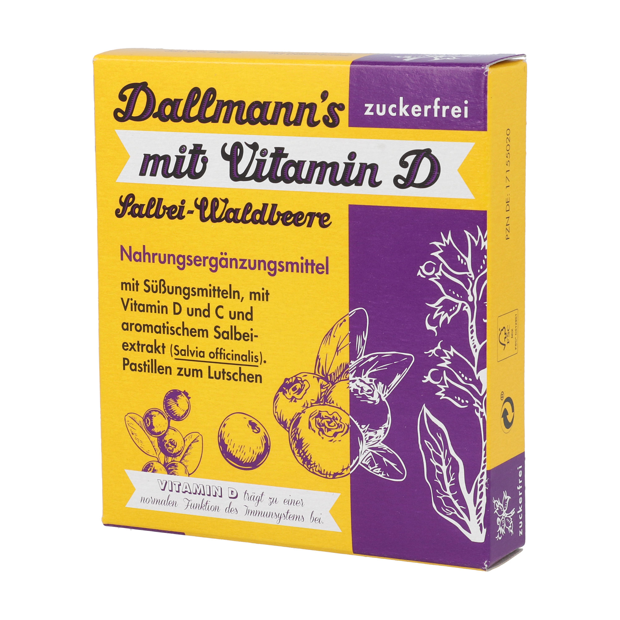 Salbeibonbons mit Vitamin D. Unterstützt das Immunsystem.