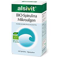Nahrungsergänzungsmittel mit BIO-Spirulina Mikroalgen.