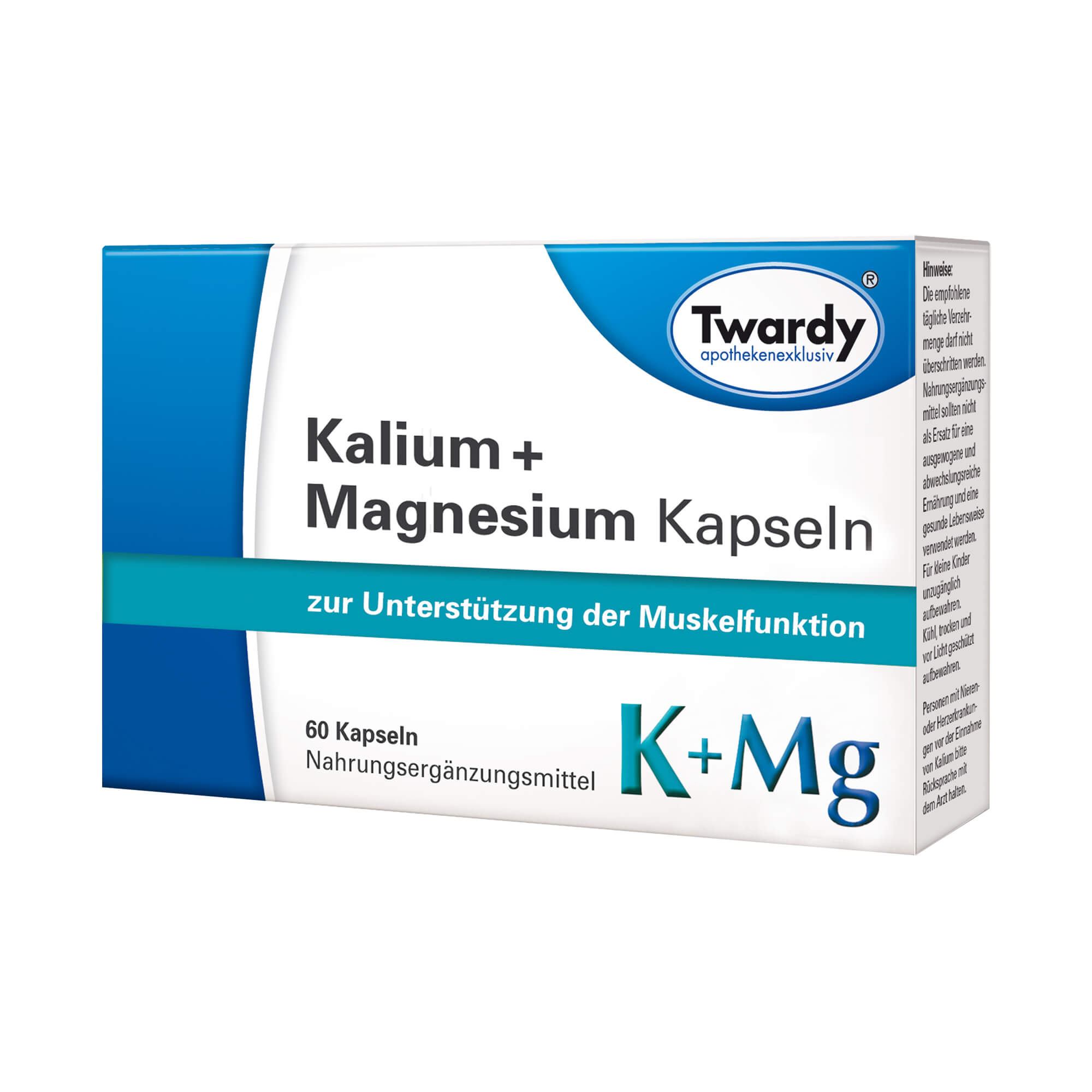 Nahrungsergänzungsmittel mit Kalium und Magnesium.