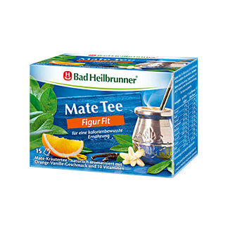 Mate-Kräutertee - natürlich aromatisiert mit Orange-Vanille-Geschmack und 10 Vitaminen.
