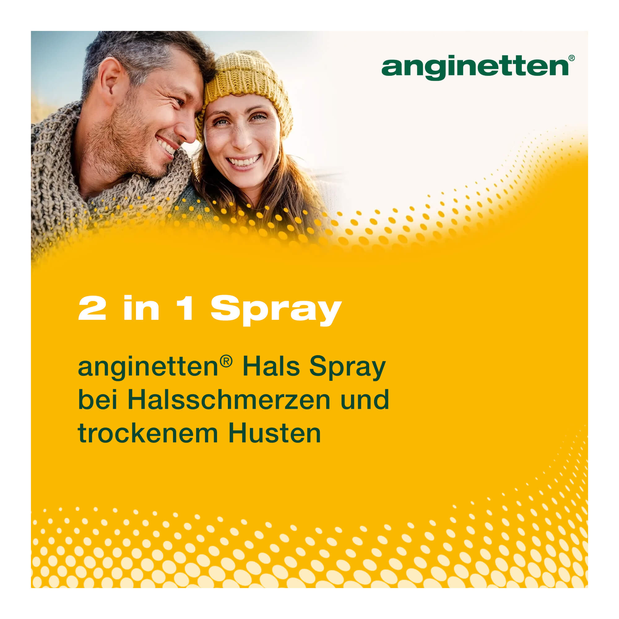 Grafik Anginetten Hals Spray 2in1 für Erwachsene Bei Halsschmerzen und trockenem Husten