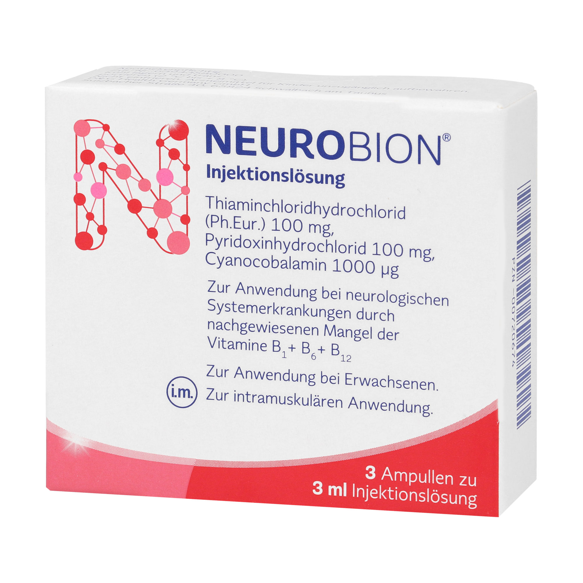 Anzuwenden bei neurologischen Systemerkrankungen durch nachgewiesenen Mangel der Vitamine B1, B6, und B12.