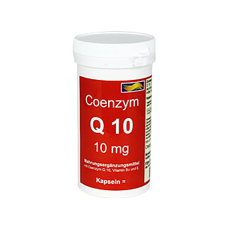 Nahrungsergänzungsmittel mit Coenzym Q10, Vitamin B2 und E.