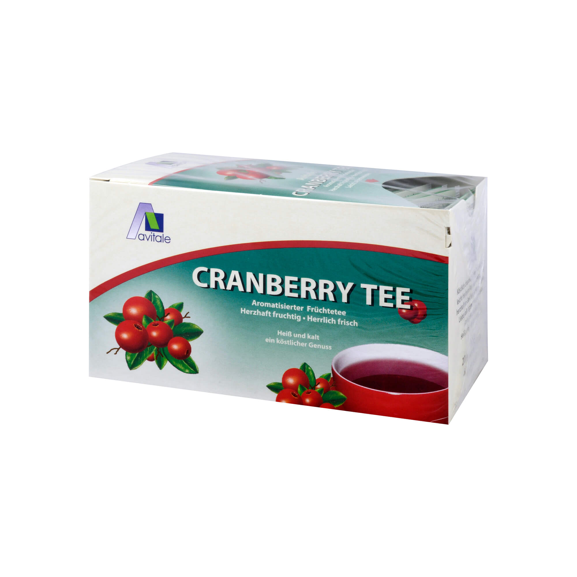 Aromatisierter Früchtetee mit dem Geschmack frischer Cranberries.