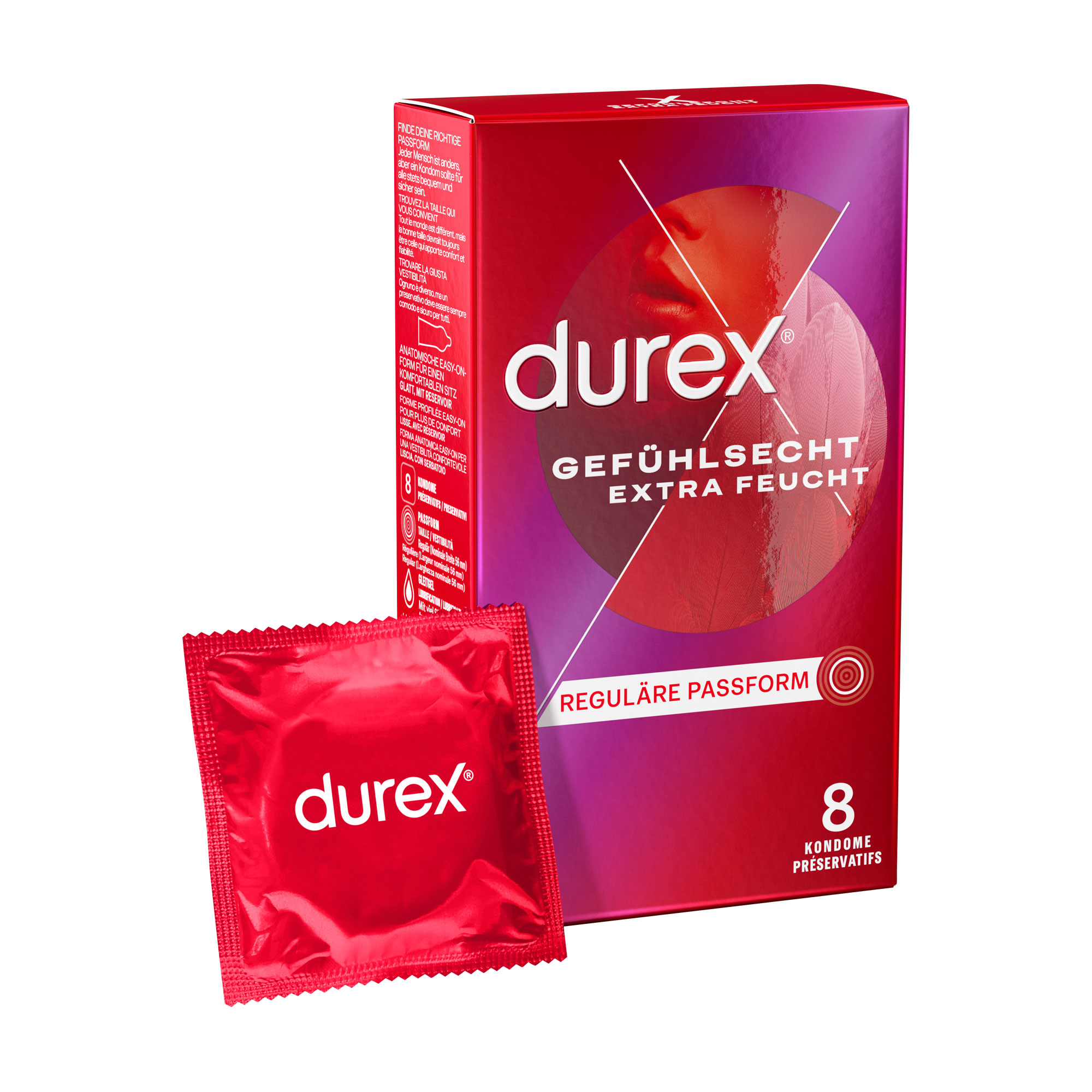 Dünne Kondome für ein intensives Gefühl. Mit extra Gleitgel.