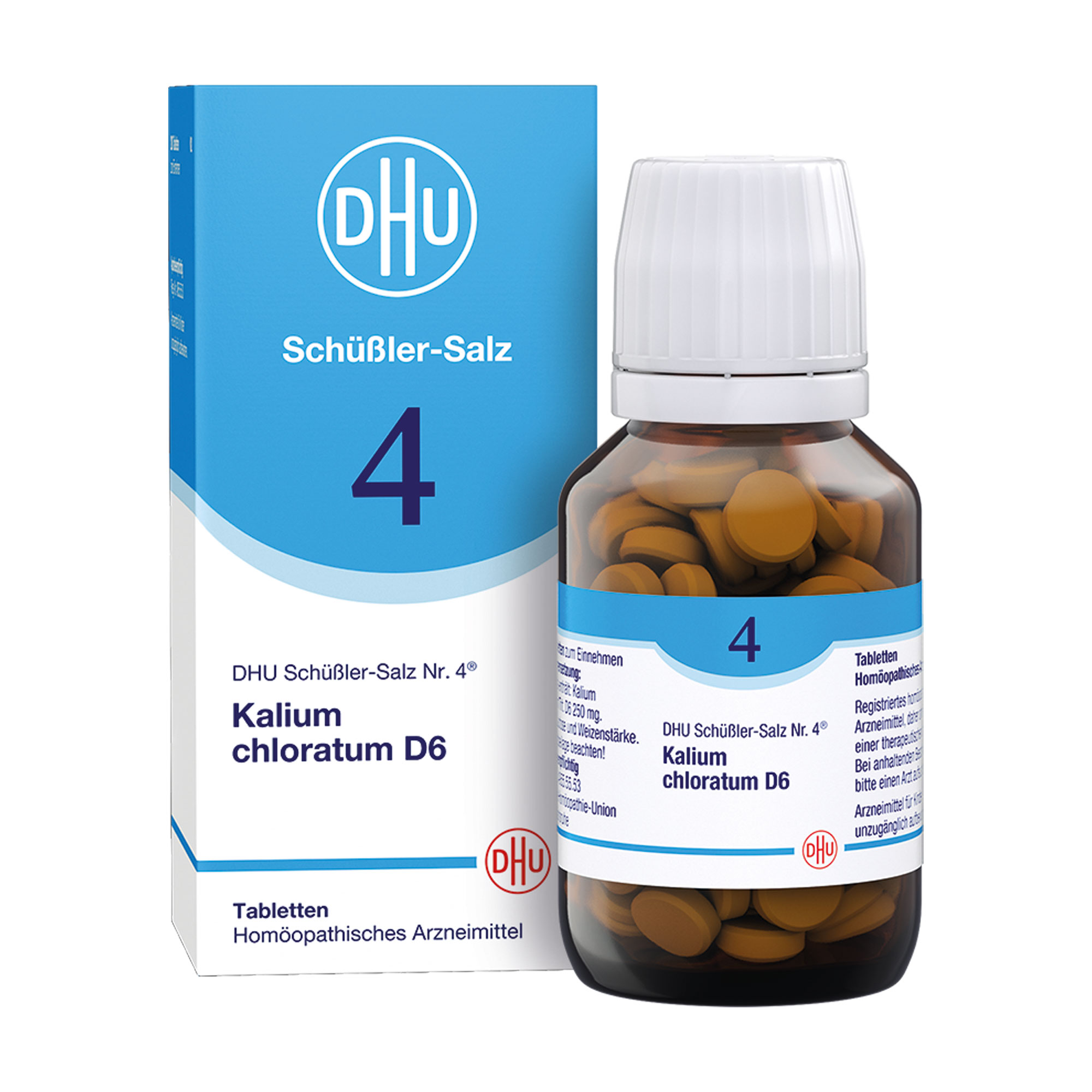 Homöopathisches Arzneimittel mit Kalium chloratum Trit. D6.