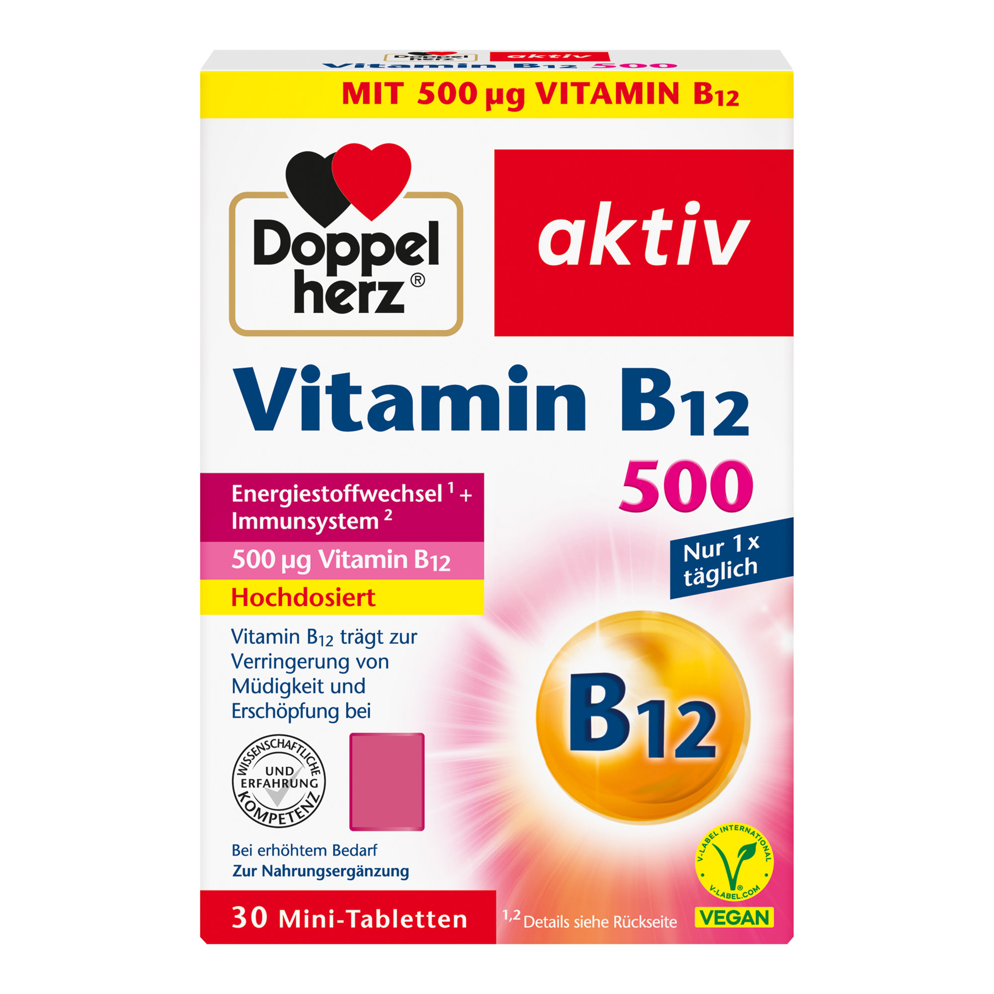 Nahrungsergänzungsmittel mit hochdosiertem Vitamin B12.