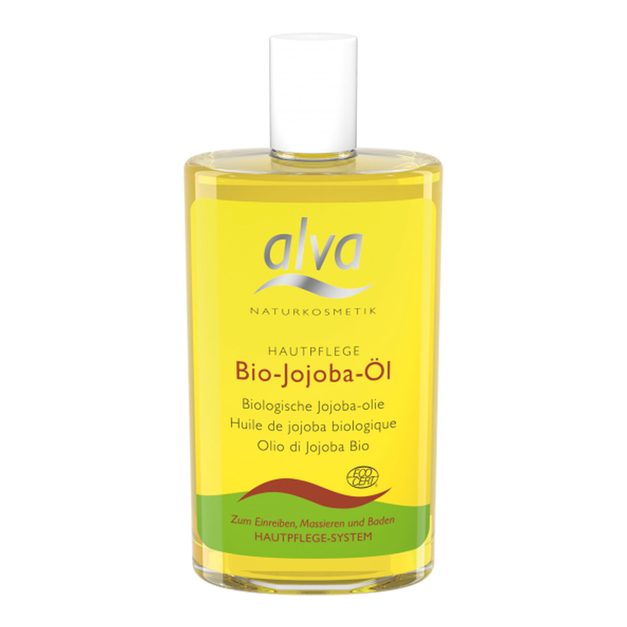 100% naturreines Bio-Jojoba-Öl. Zur Hautpflege.