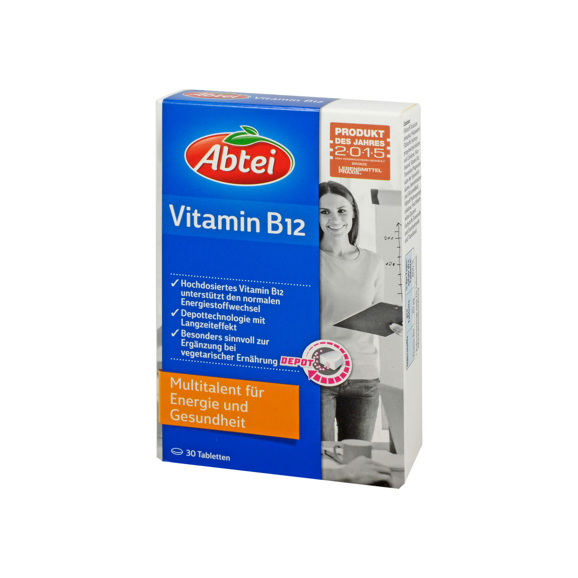 Nahrungsergänzungsmittel mit Vitamin B12.