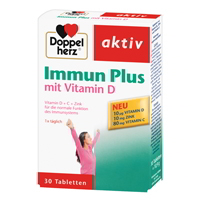 Mit Vitamin D + C + Zink für die normale Funktion des Immunsystems.