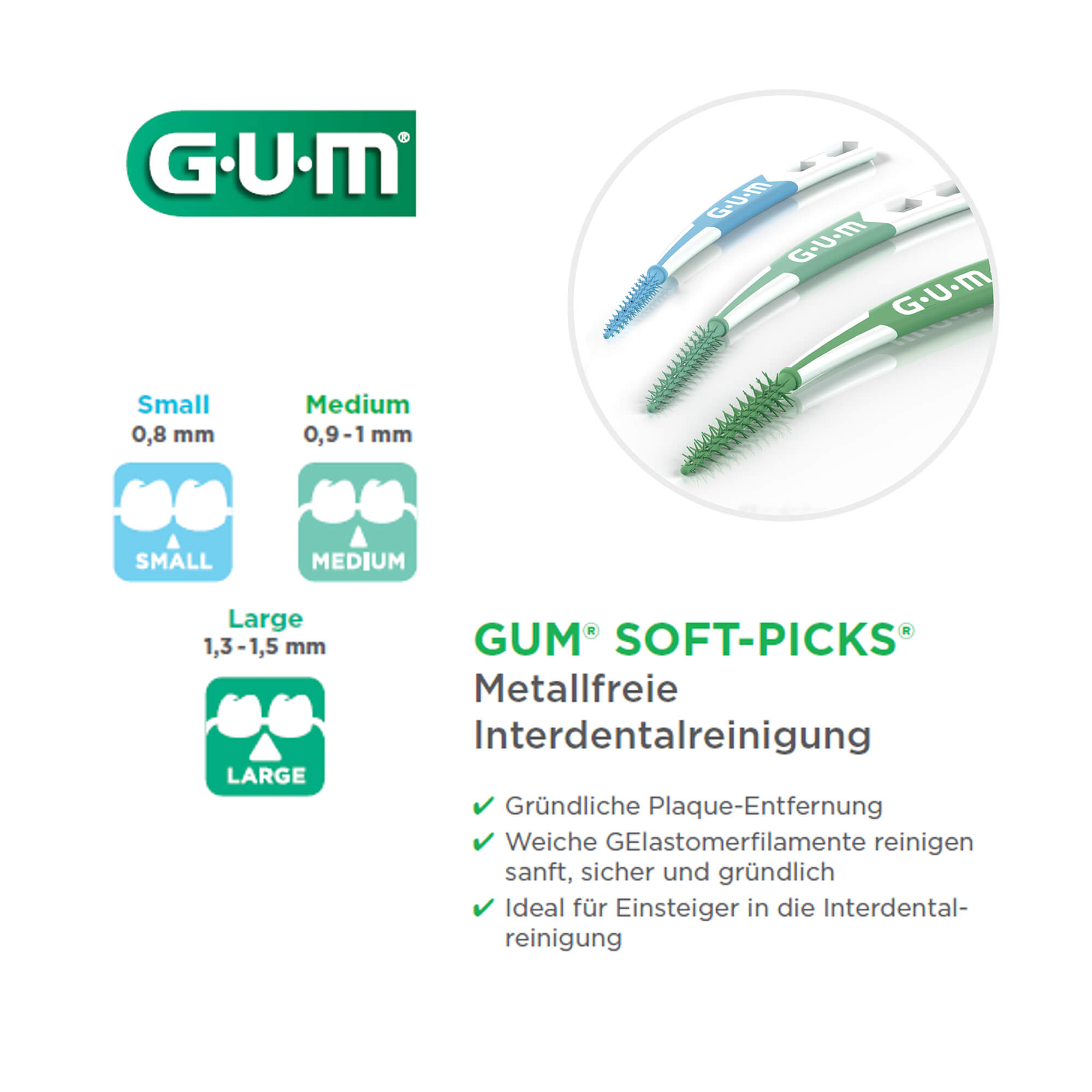 GUM Soft-Picks PRO Interdentalbüsten-Sortiment