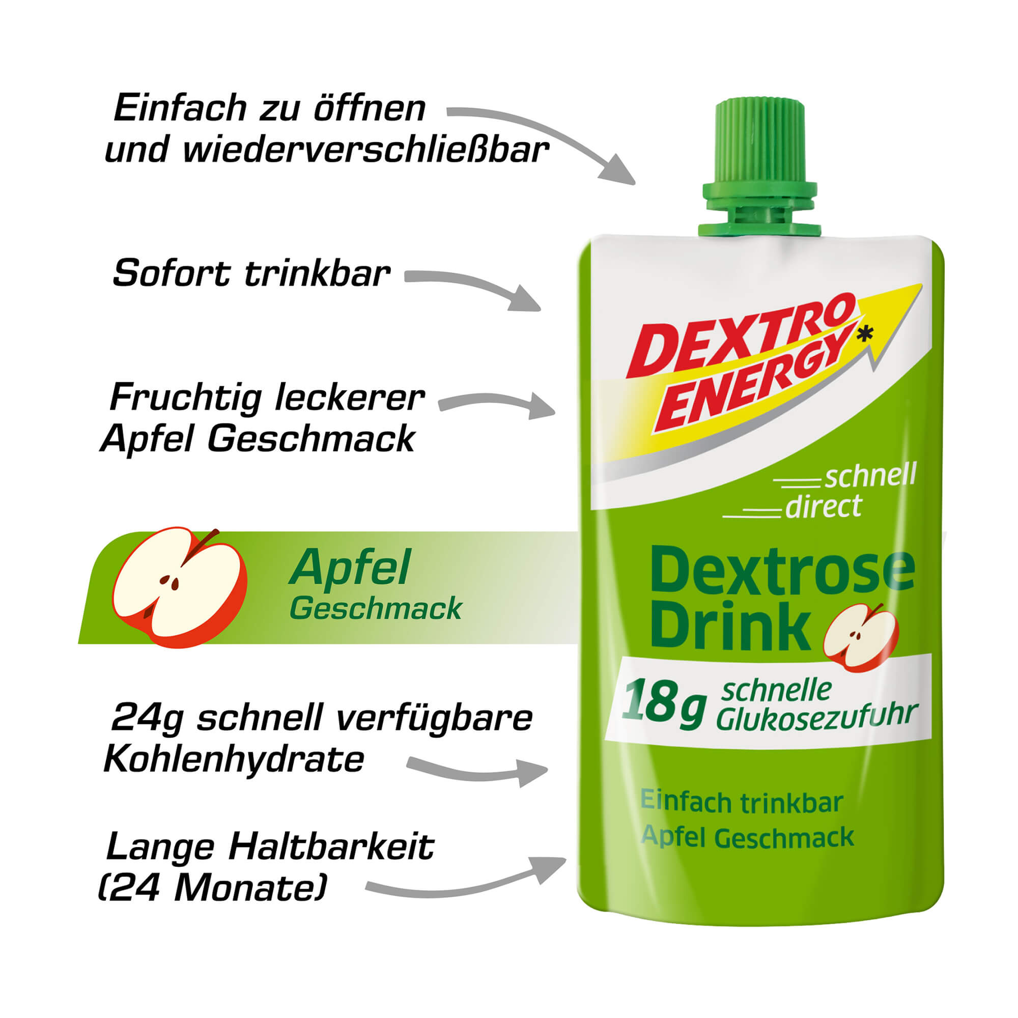 Dextro Energy* Dextrose Drink Apfel