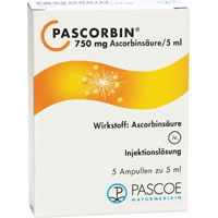 PASCORBIN 750 mg Ascorbinsaeure/5ml Amp.