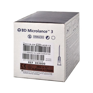 "BD Microlance 3 Kanüle, 26 G x 1/2"", 0,45 mm x 13 mm."